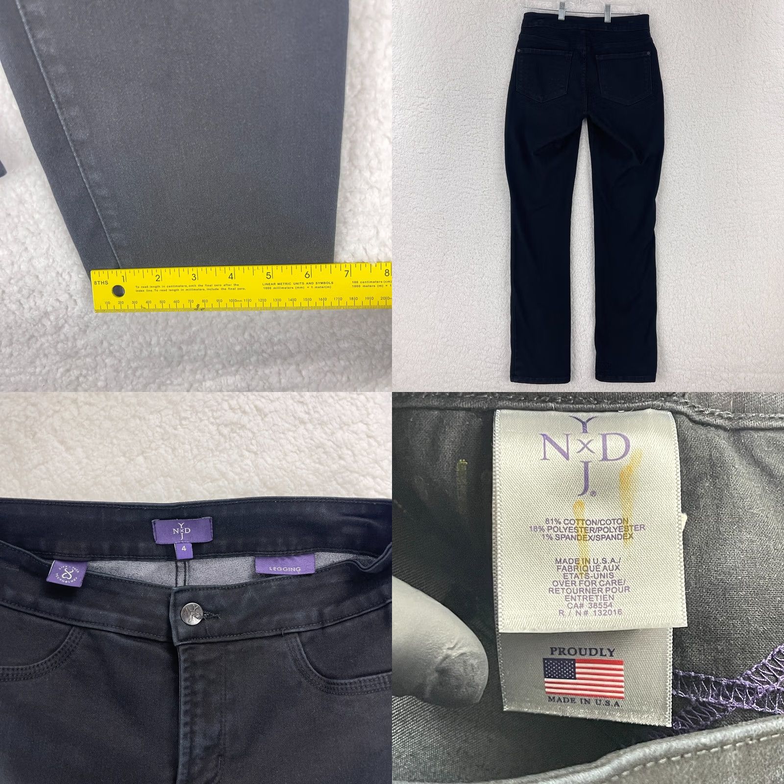 NYDJ NYDJ Jeans Womens Size 4 Black Denim Straight Legging Stretch Mid-Rise Casual Size 27" / US 4 / IT 40 - 9 Thumbnail