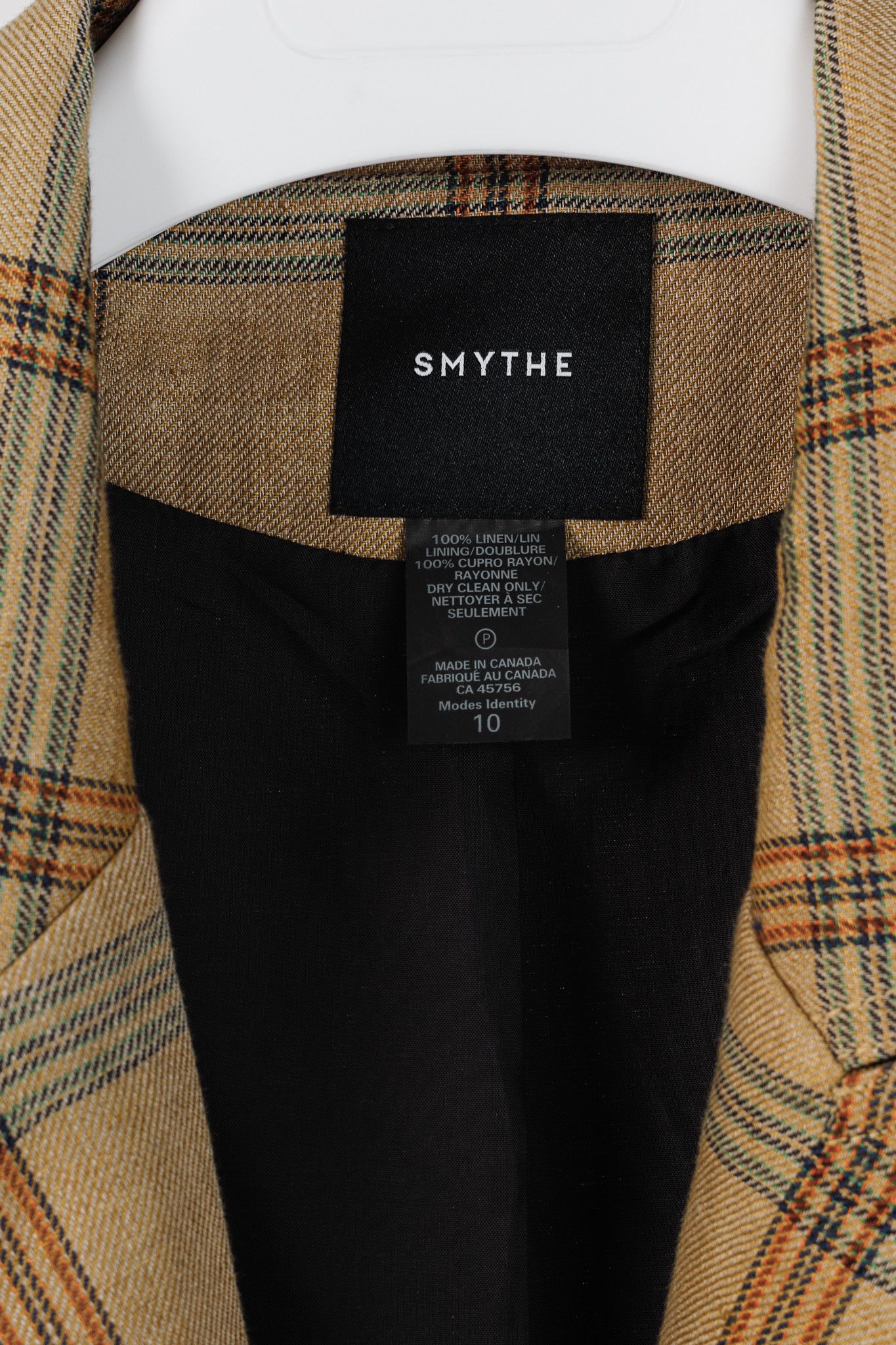 SMYTHE Smythe Patch Pocket Duchess Plaid Leather-Elbow-Patch Blazer Size M / US 6-8 / IT 42-44 - 4 Thumbnail