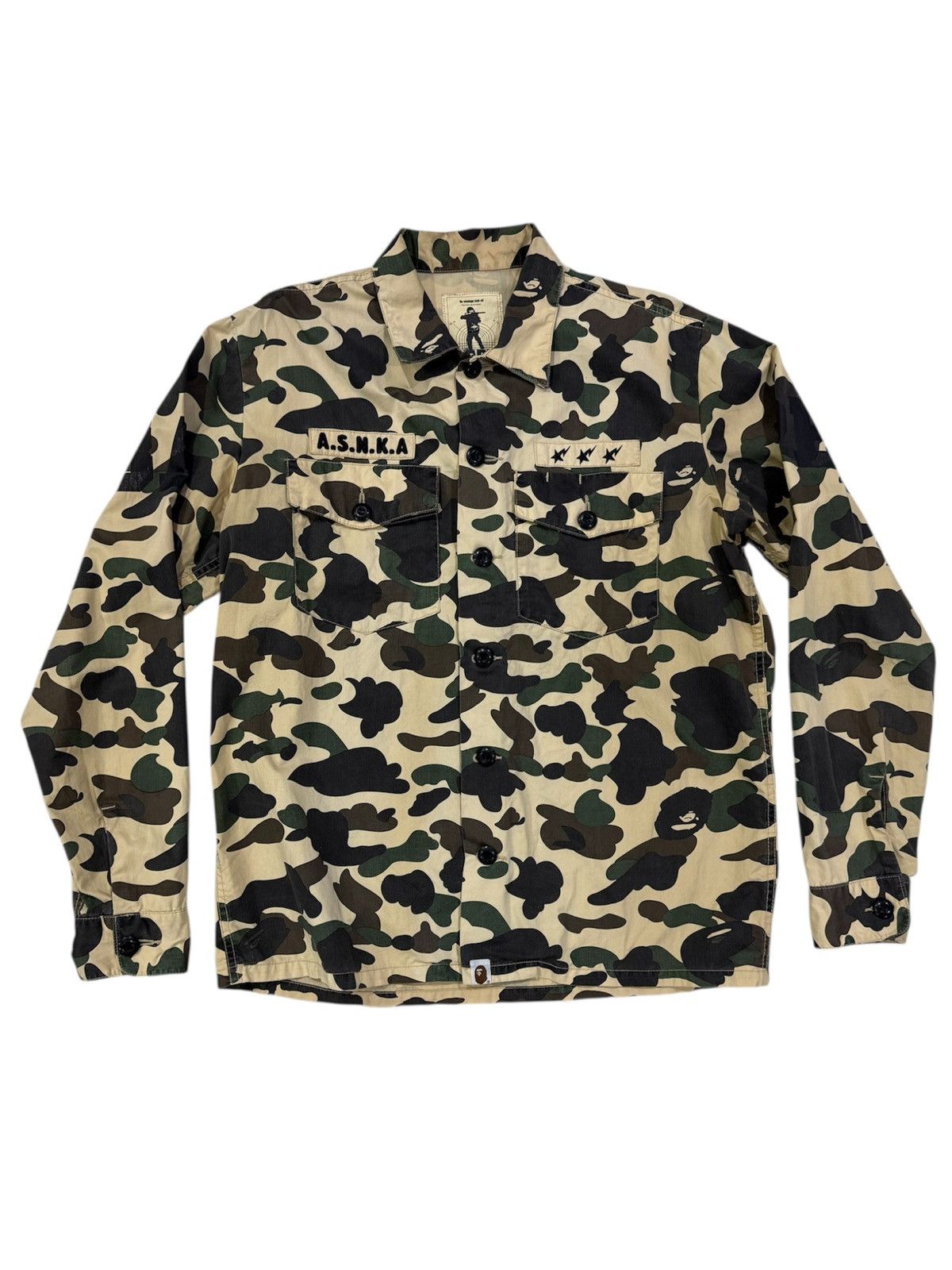 Bape bapesta camo A.S.N.K.A longsleeve button ups shirts Size US M / EU 48-50 / 2 - 1 Thumbnail