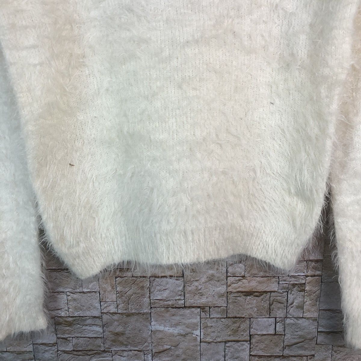 Homespun Knitwear × Japanese Brand Colza White Shag Shaggy Fur Mohair Knitwear #A18 Size M / US 6-8 / IT 42-44 - 6 Thumbnail