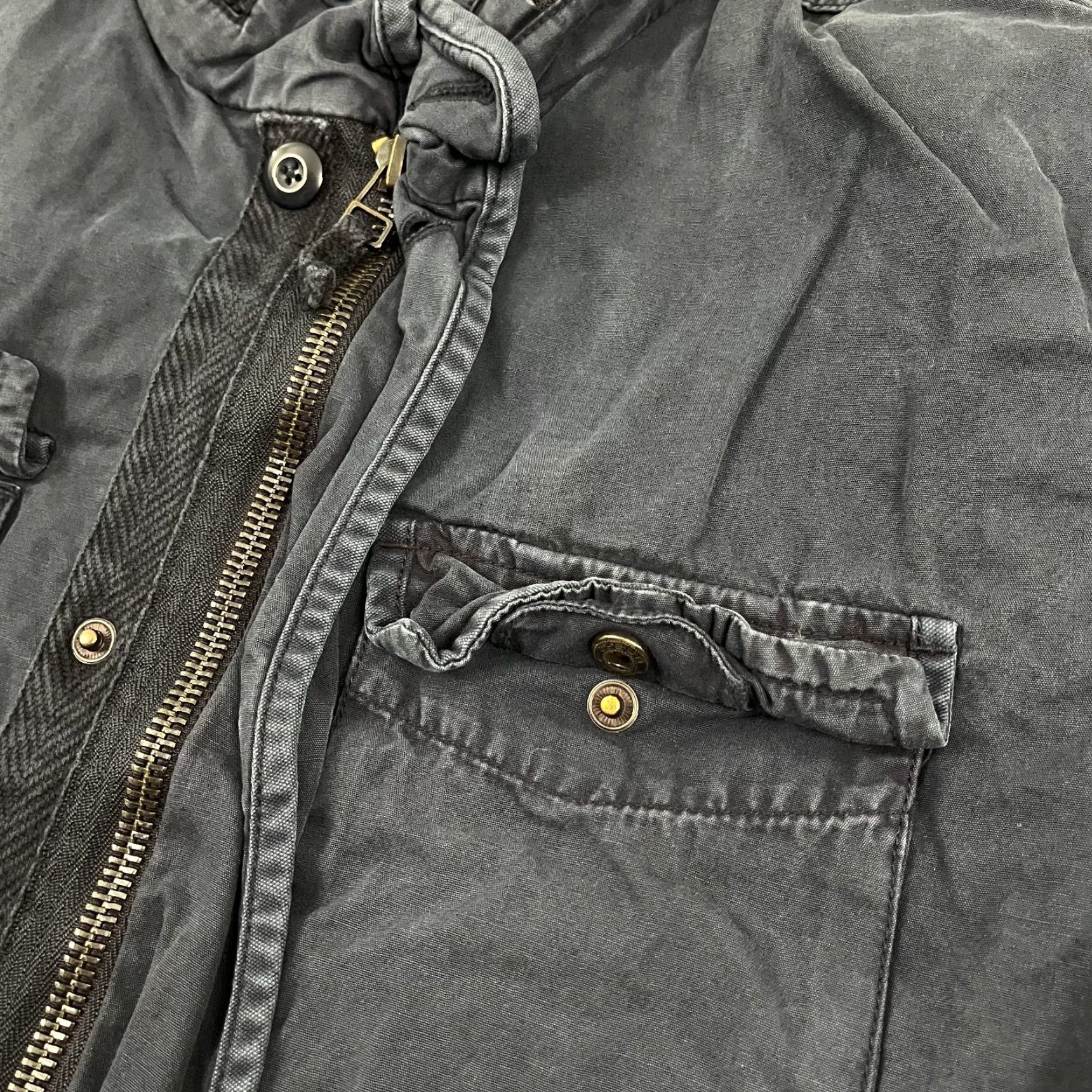 Gap GAP Military Cargo Jacket Mens Medium Faded Blue Full Zip Hooded Gorp Outdoor Workwear Size US M / EU 48-50 / 2 - 7 Thumbnail