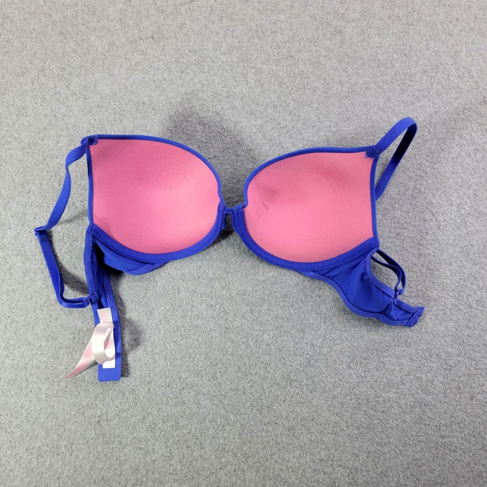 Pinko PINK Bra Womens 32D Blue Wear Everywhere Push Up Padded Underwire Microfiber Size ONE SIZE - 2 Thumbnail