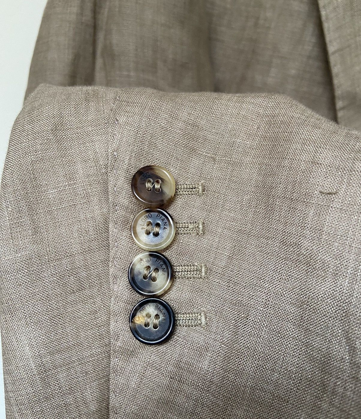 Loro Piana Loro Piana Two-Button Rain System Unstructured Linen Blazer Size 54L - 3 Thumbnail