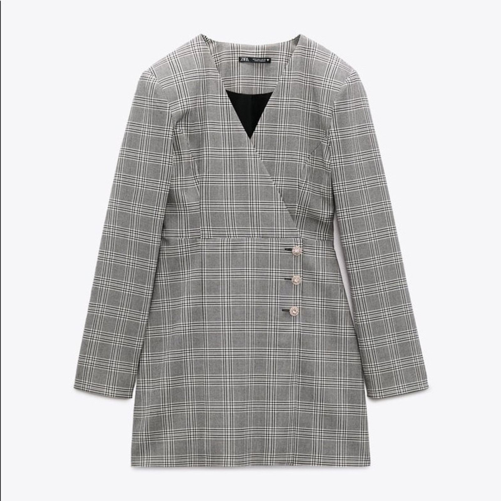 Zara ZARA BLOGGER FAVORITE PLAID BLAZER DRESS Size M / US 6-8 / IT 42-44 - 14 Thumbnail
