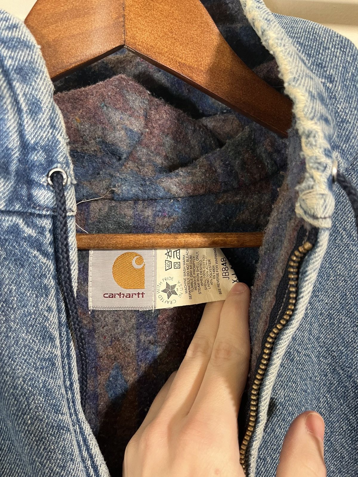 Carhartt × Vintage Vintage carhartt hooded work jacket Size US XL / EU 56 / 4 - 4 Thumbnail