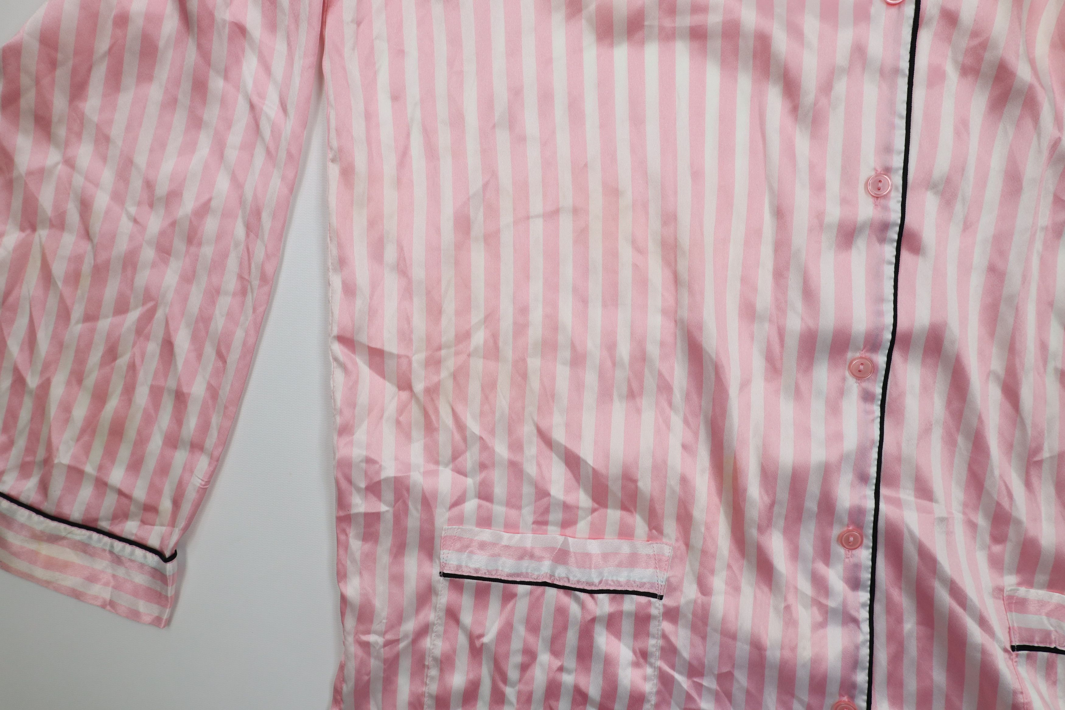 Victoria's Secret × Vintage Vintage Victoria's Secret Silky Polyester Striped Pajamas Size L / US 10 / IT 46 - 10 Thumbnail