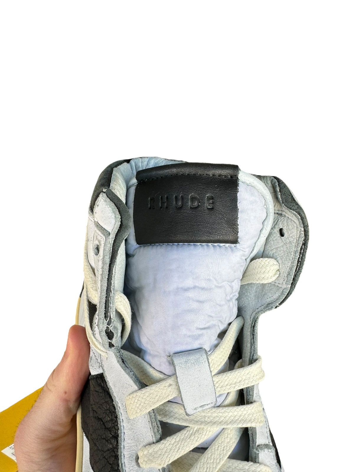 Rhude “Hell Yeah” Rhecess Hi Classic White/Black Size US 10 / EU 43 - 8 Thumbnail
