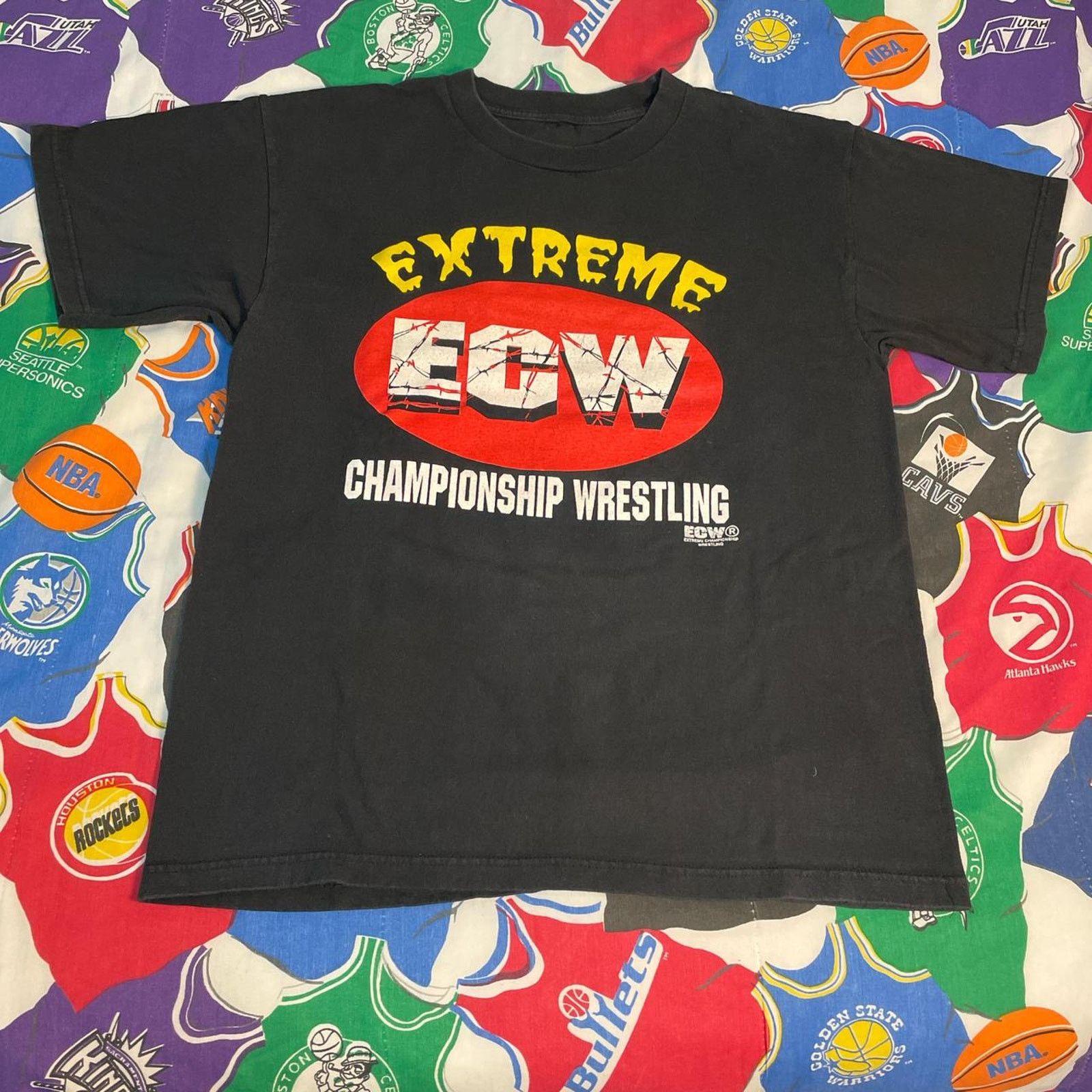 Vintage × WWF Vintage 90s ECW Extreme Championship Wrestling WWF WCW Tee Size US L / EU 52-54 / 3 - 1 Thumbnail