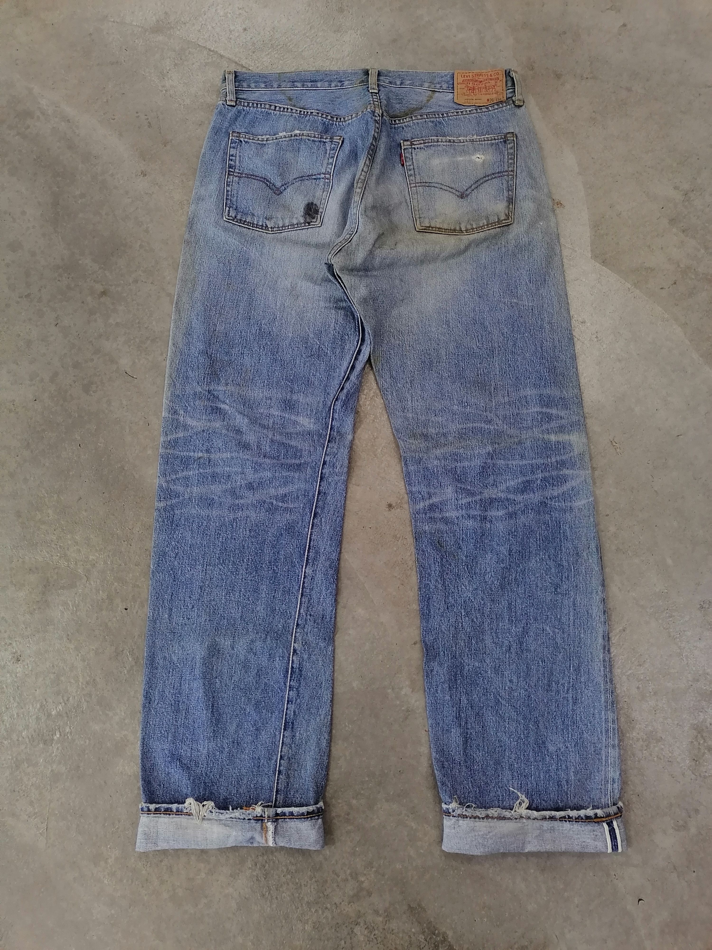 Levi's Vintage Clothing × Vintage Vintage Levi's 501 Top Button J09 Distressed Denim Pants Size US 34 / EU 50 - 9 Thumbnail