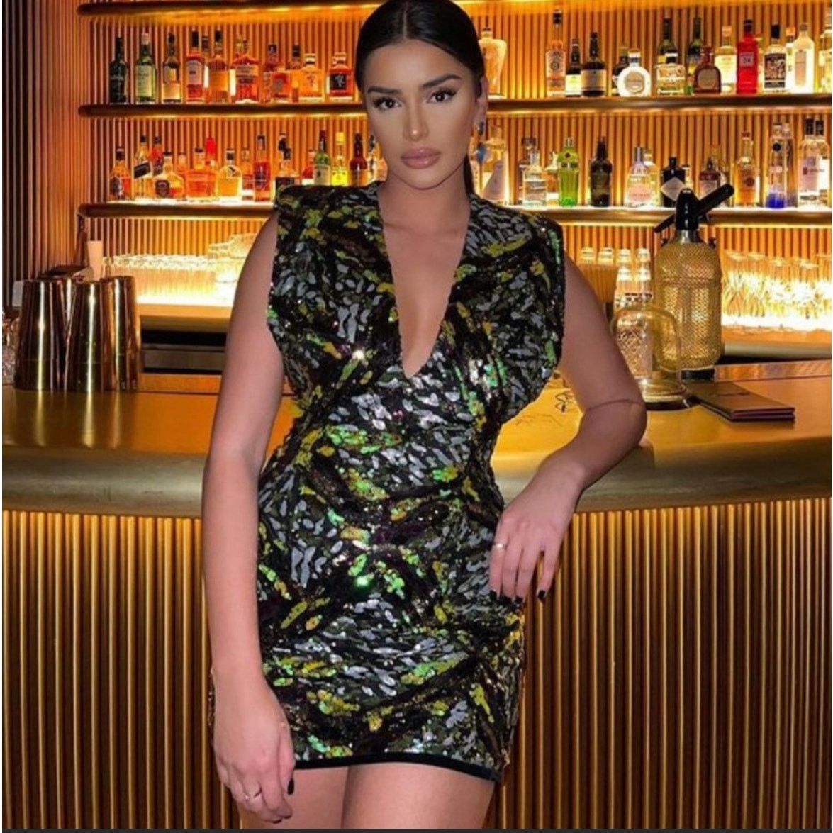 Zara ZARA BLOGGER FAVORITE SEQUIN MINI DRESS Size S / US 4 / IT 40 - 1 Thumbnail