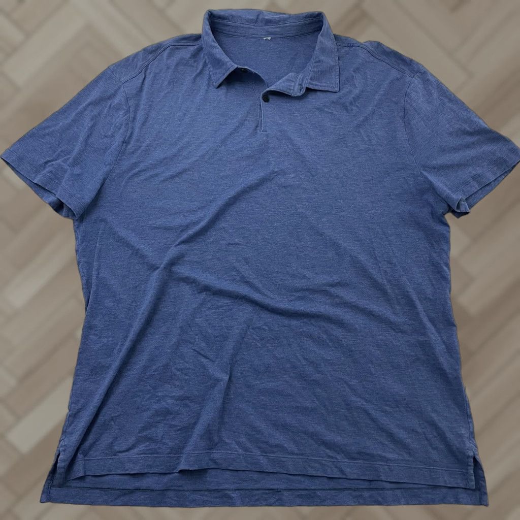 Lululemon Lululemon Short Sleeve Button Front Polo Shirt Men's XL Blue Shirt Polo Button-Up XS? No. Size US XL / EU 56 / 4 - 1 Thumbnail