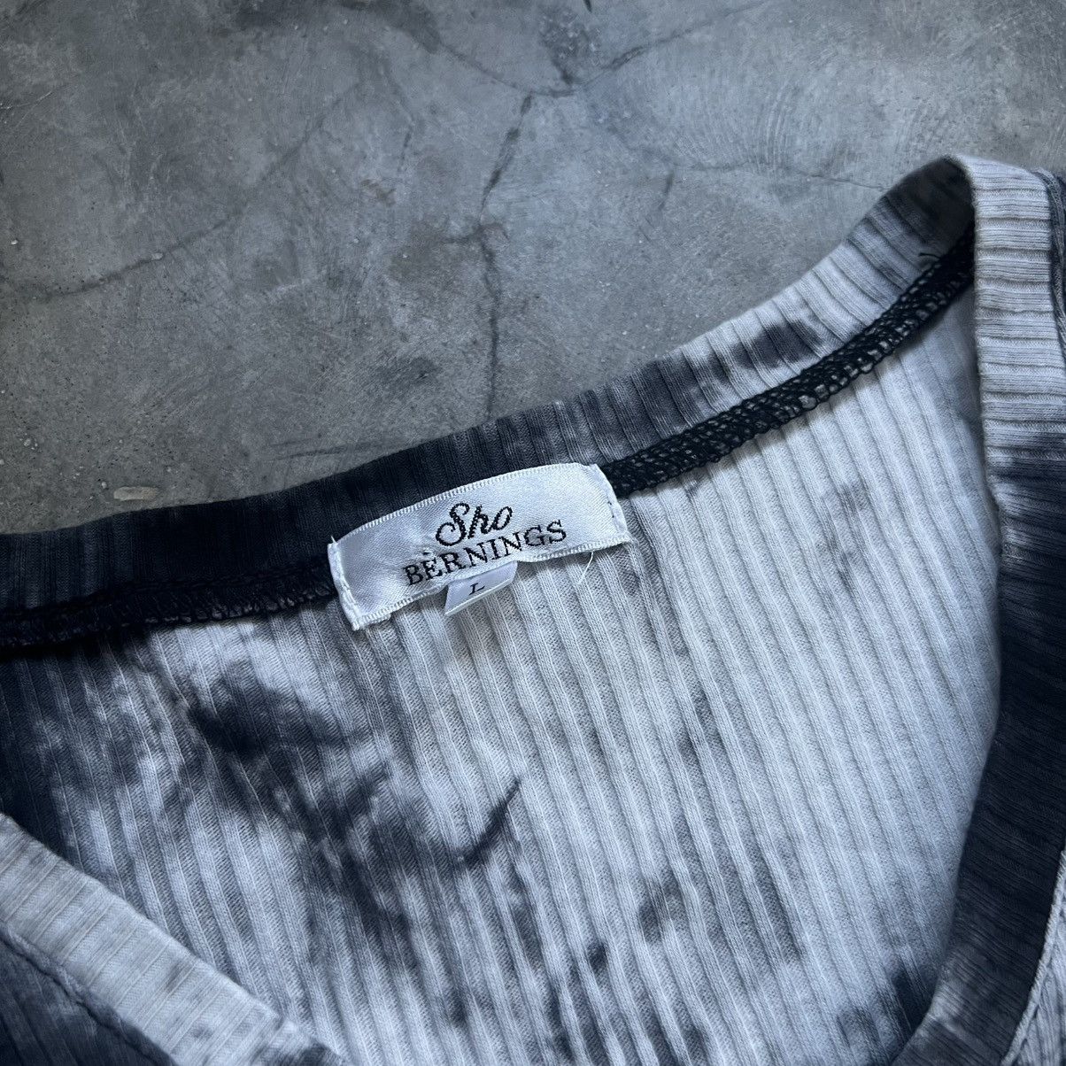 14th Addiction 2000s Bernings Sho Vkei Style Smoke Ribbed T-Shirt Size US L / EU 52-54 / 3 - 4 Thumbnail
