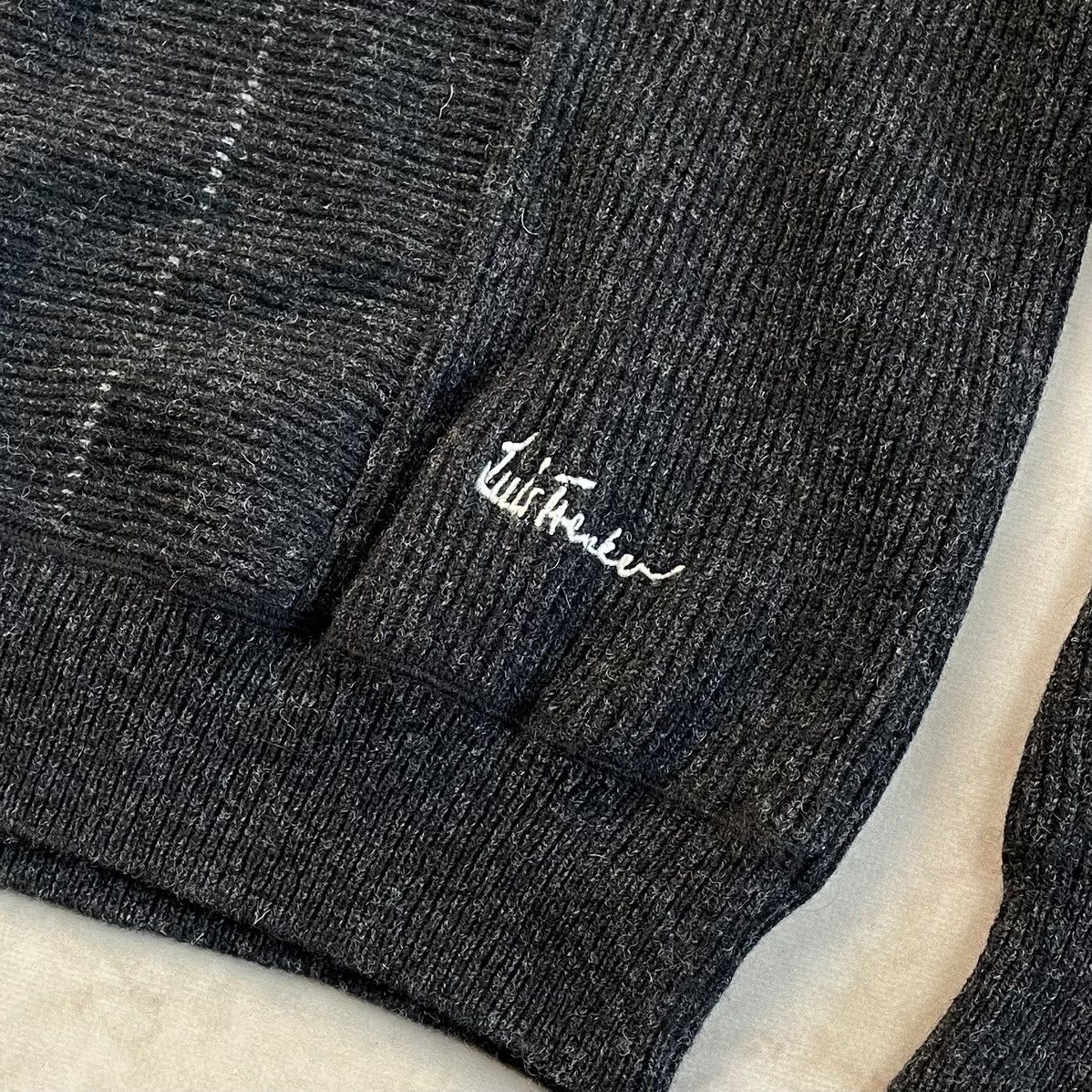 Designer Luis Trenker Hiking Ski Black Patch Logos Wool Sweater Size US L / EU 52-54 / 3 - 3 Thumbnail