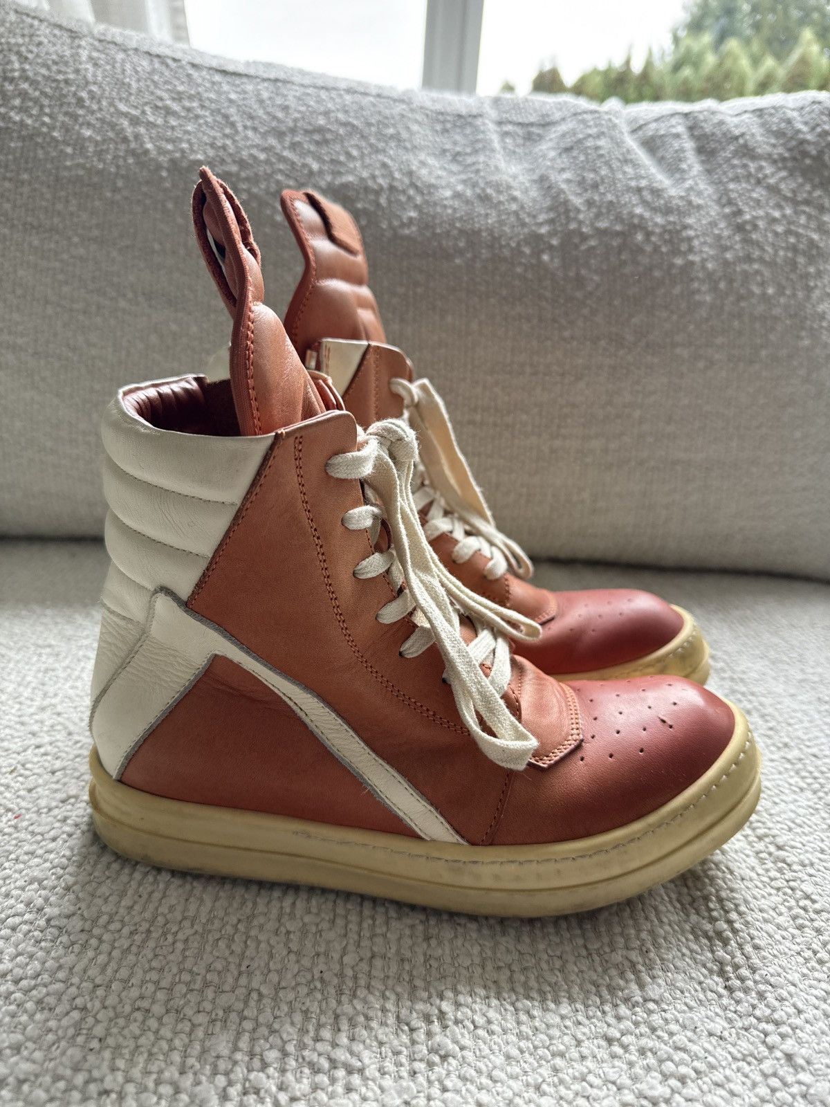 Rick Owens Rick owens geobasket orange/milk Size US 6.5 / IT 36.5 - 8 Thumbnail