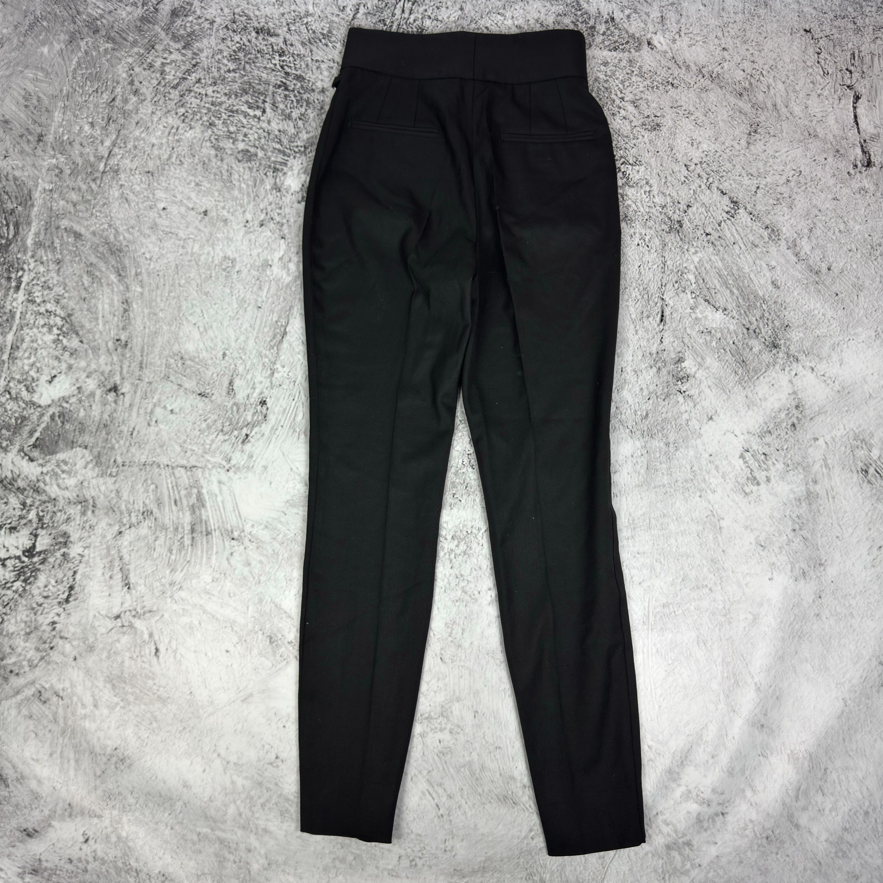 Dolce & Gabbana Dolce & Gabbana Women's Black Lana Wool Stretch Dress Pant Size 30" / US 8 / IT 44 - 8 Thumbnail