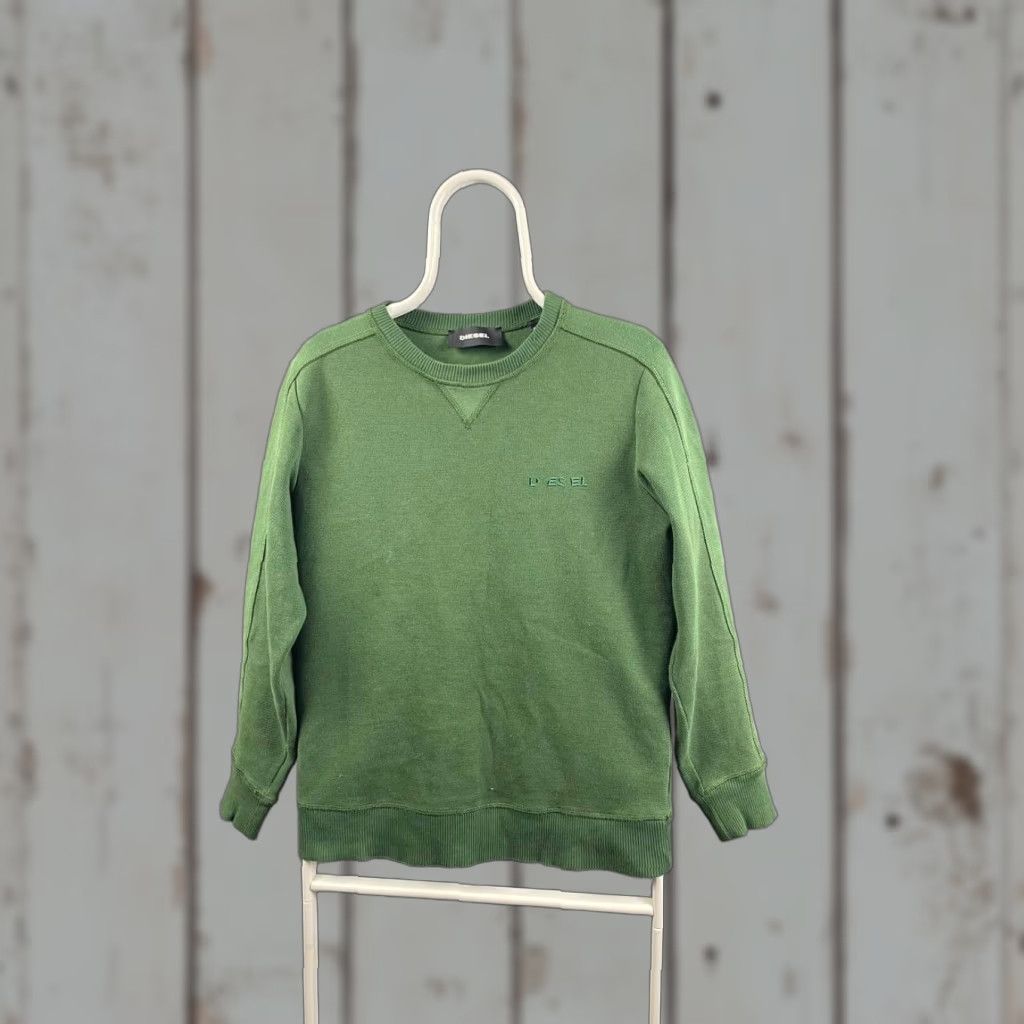 Diesel Diesel Sweater Shirt Mens S Green Cotton Crew Neck Pullover Long Sleeve Size US S / EU 44-46 / 1 - 1 Thumbnail