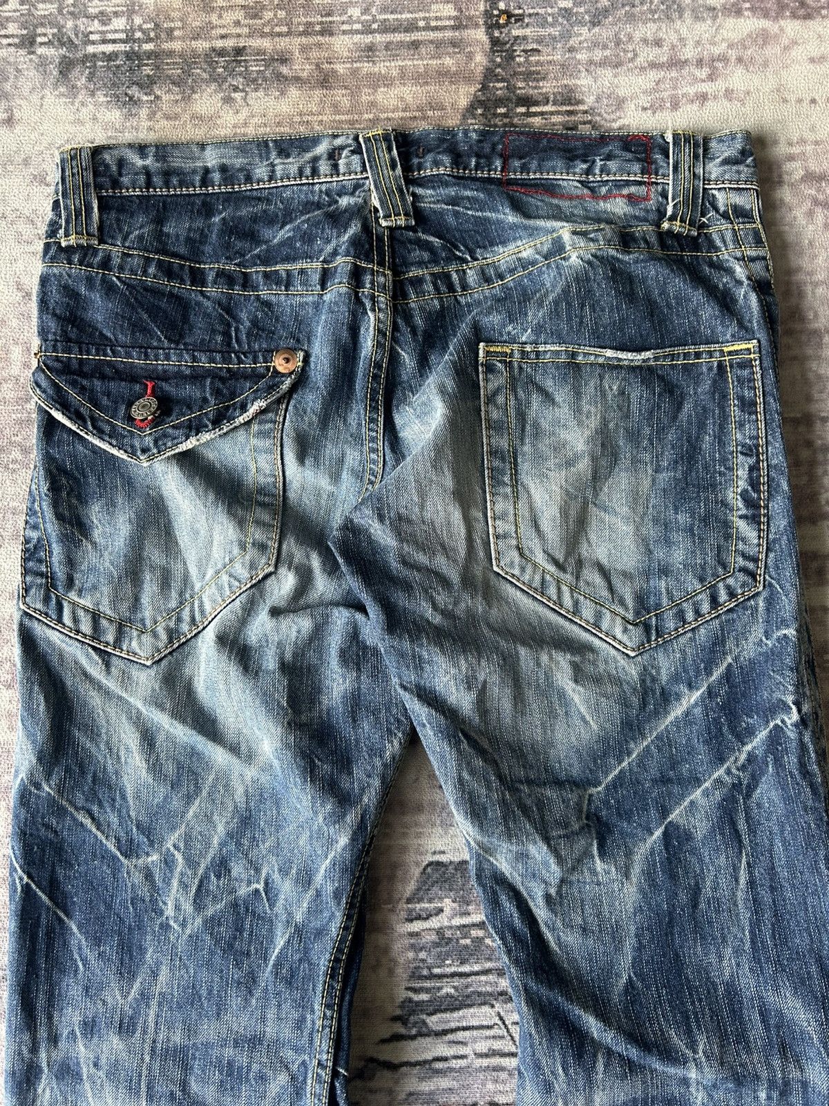Tornado Mart Blue Way Flared Asidwash Jeans Size US 32 / EU 48 - 8 Thumbnail