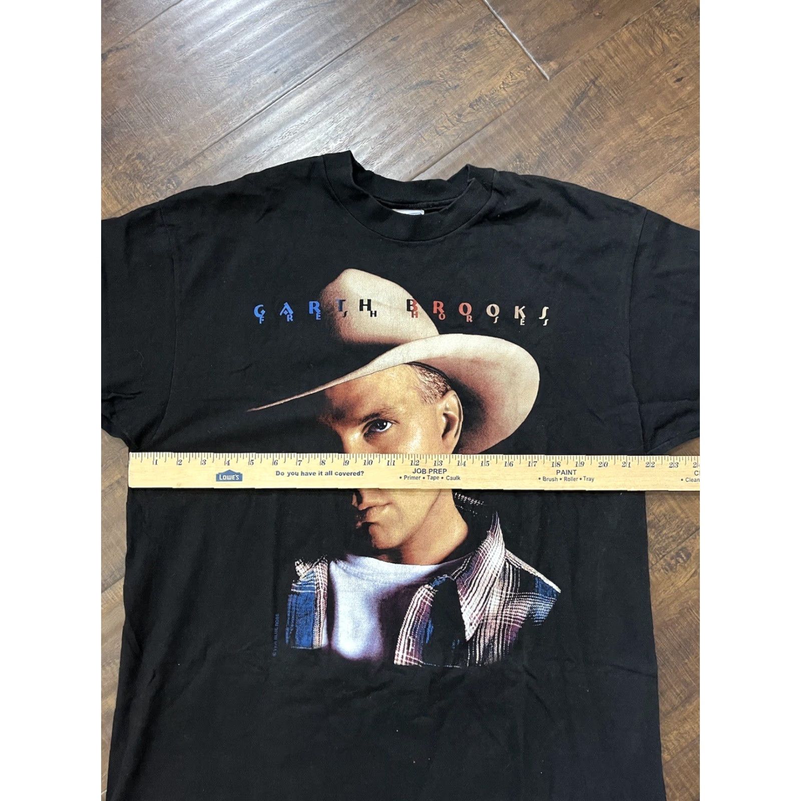 Hanes VINTAGE Garth Brooks Fresh Horses Tour 1996 Mens XL Country T-Shirt Black Big Face Size US XL / EU 56 / 4 - 3 Thumbnail