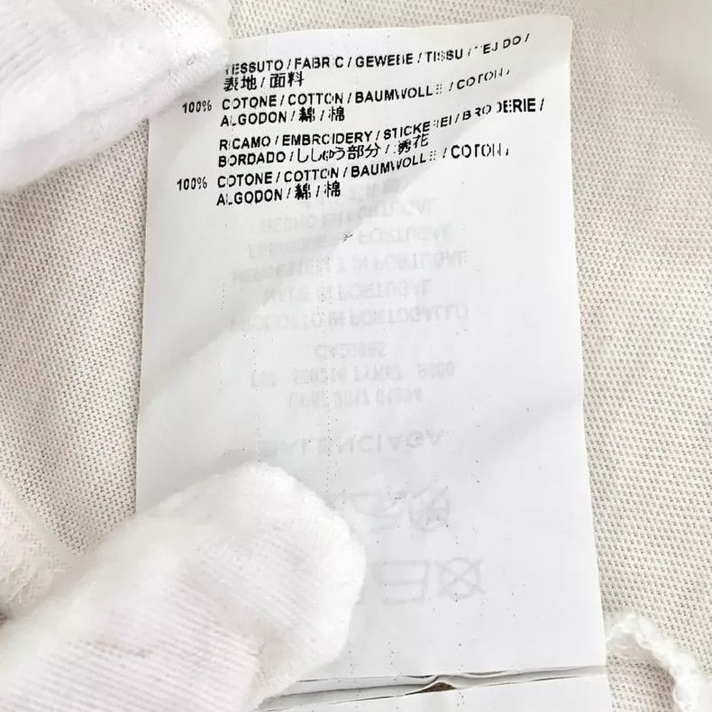 Balenciaga Logo monogrammed crewneck white cotton short sl