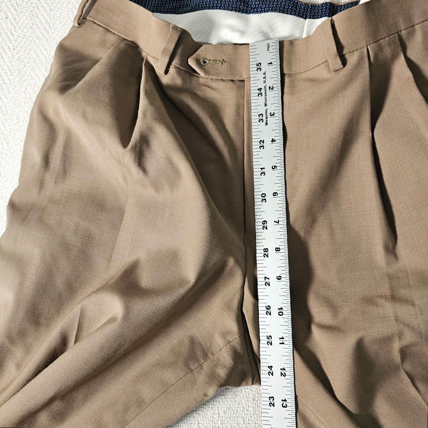 Ralph Lauren Lauren Ralph Lauren Men Dress Pants Wool 36x30 Tan Brown Pleated Cuff Classic Straight 30 Inseam Size 36 Regular Dry-clean Only N/A Size US 36 / EU 52 - 5 Thumbnail