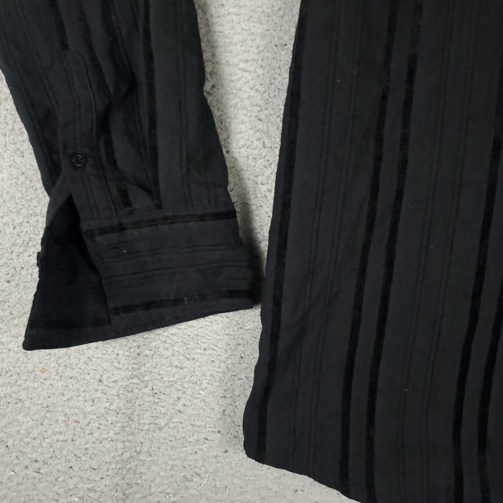 Roar Roar Shirt Mens XL Black Striped Button-Up Long Sleeve Casual Business Formal Workwear Shirt Size US XL / EU 56 / 4 - 3 Thumbnail