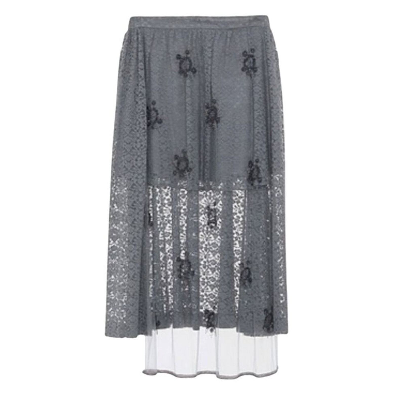 Stella McCartney Stella McCartney embellished lace high low skirt Size 30" / US 8 / IT 44 - 1 Thumbnail