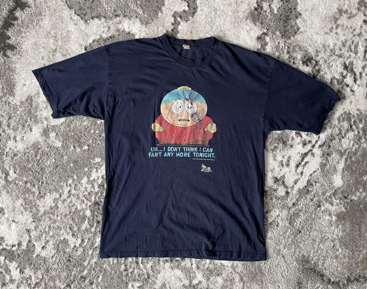 Sold Vintage Y2K SOUTHPARK Cartman Funny Graphic Print Brown X-Large T Shirt