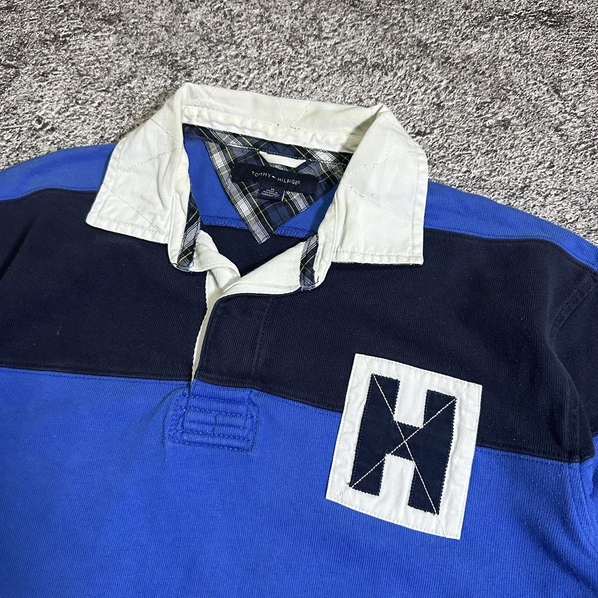 Tommy Hilfiger Tommy Hilfiger Men's #8 H Block Logo Rugby Shirt Size US M / EU 48-50 / 2 - 2 Thumbnail
