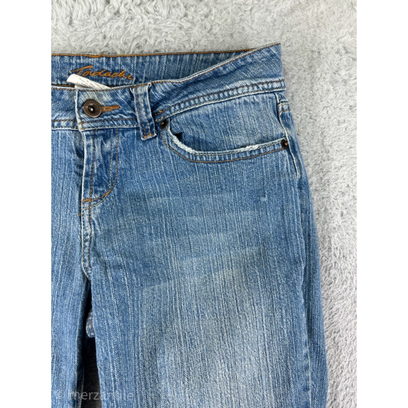 Jordache Jordache Jeans Womens 9 Blue Denim Low Rise Bootcut Stretch Cotton Blend Jeans Size 30" / US 8 / IT 44 - 7 Thumbnail