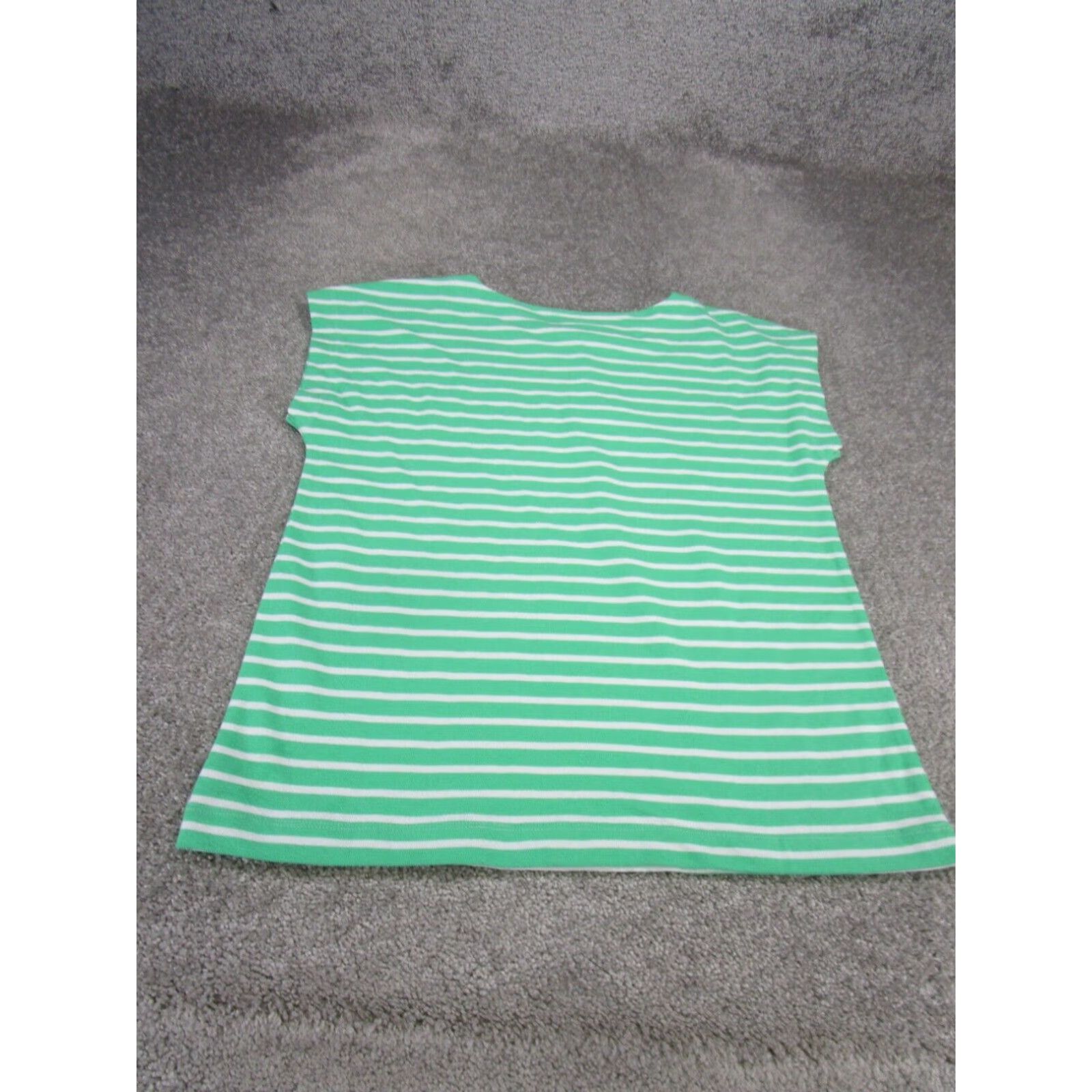 J. Jill Womens Green Striped J Jill Shirt Xs Extra Large Casual Short Sleeve Size XS / US 0-2 / IT 36-38 - 3 Thumbnail