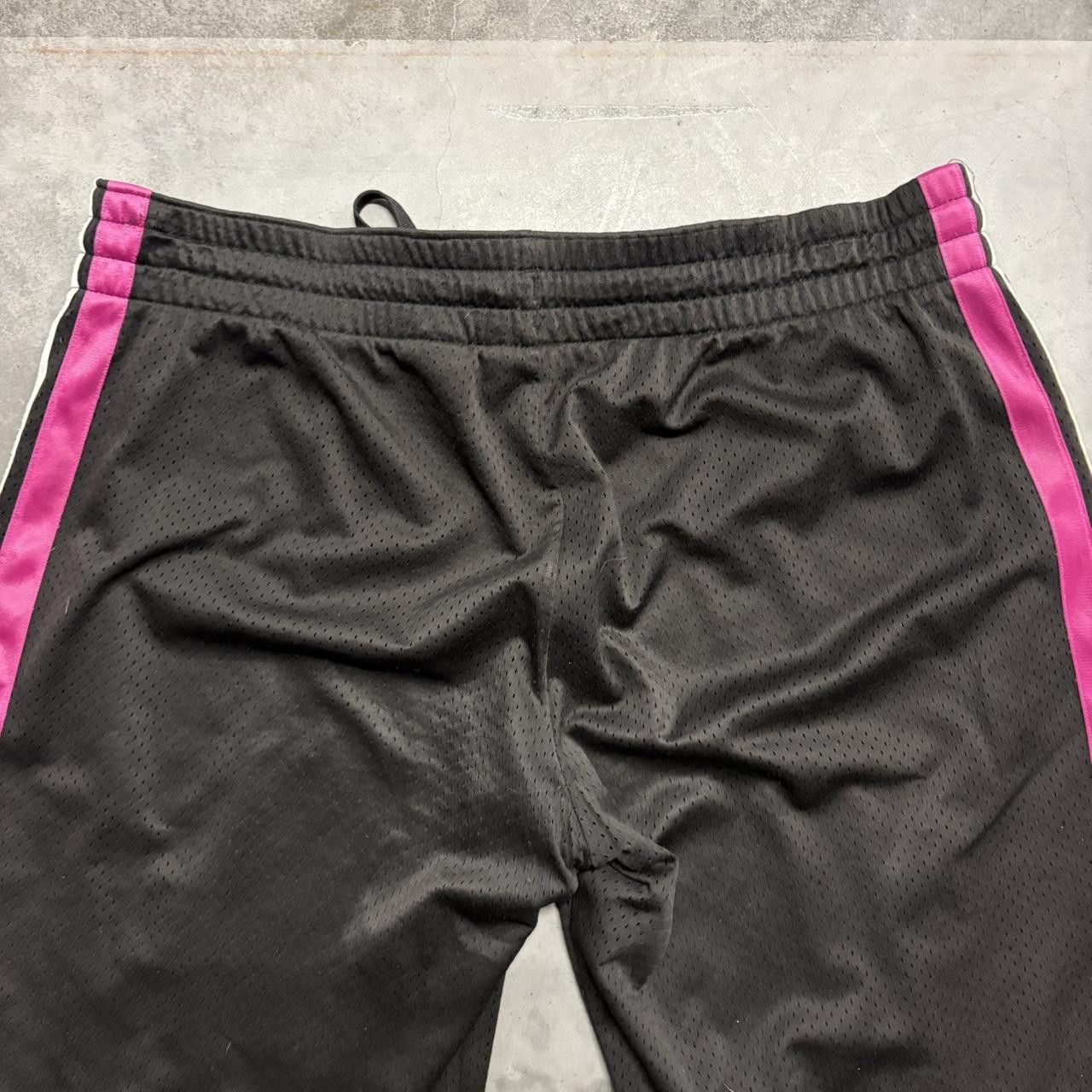 Japanese Brand × Vintage Crazy Vintage Y2K/2000s Baggy Black And Pink Striped Sweatpants! Size US 36 / EU 52 - 6 Thumbnail
