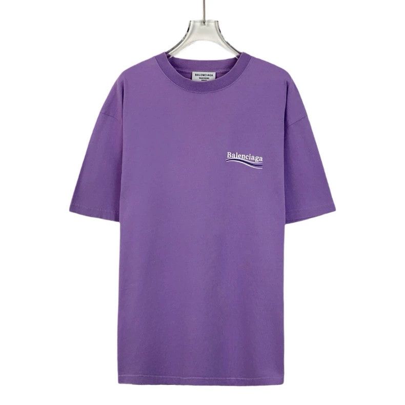 Balenciaga Balenciaga Purple logo print crew neck short sleeve T-shir Size US XS / EU 42 / 0 - 1 Thumbnail