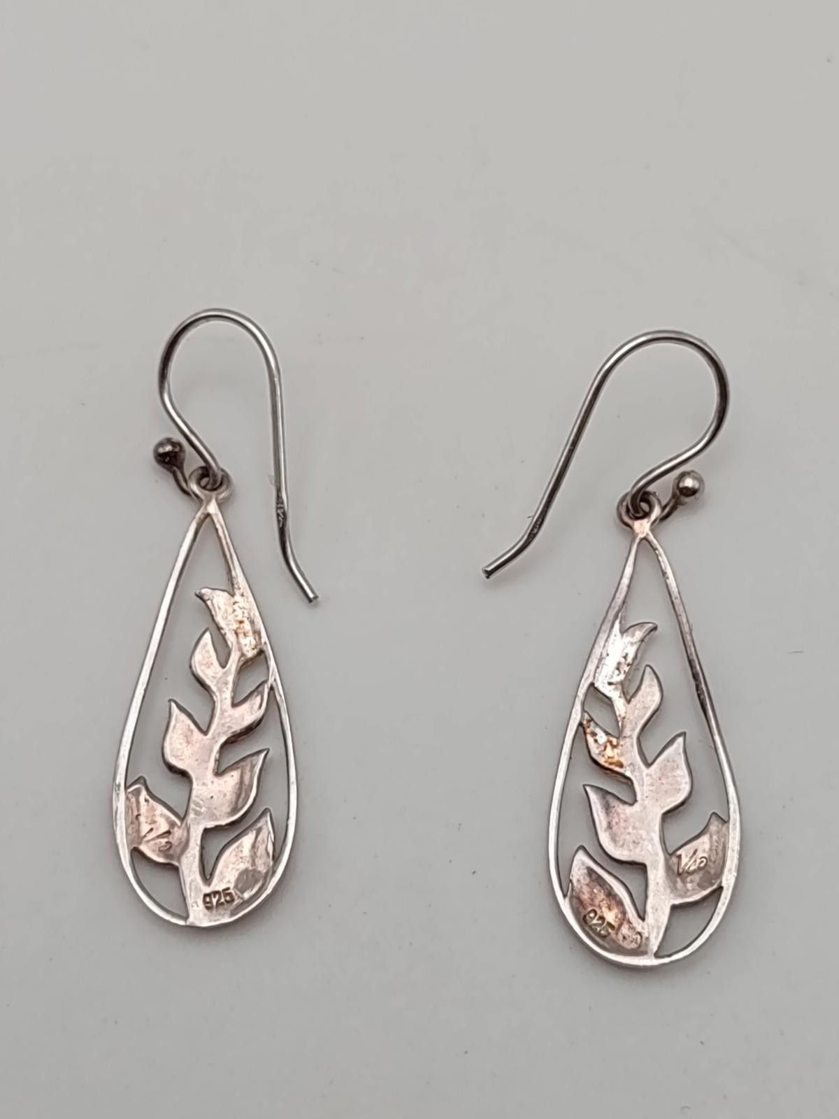Other VdeB Sterling Silver Leaf Teardrop Dangle Earrings Size ONE SIZE - 3 Thumbnail