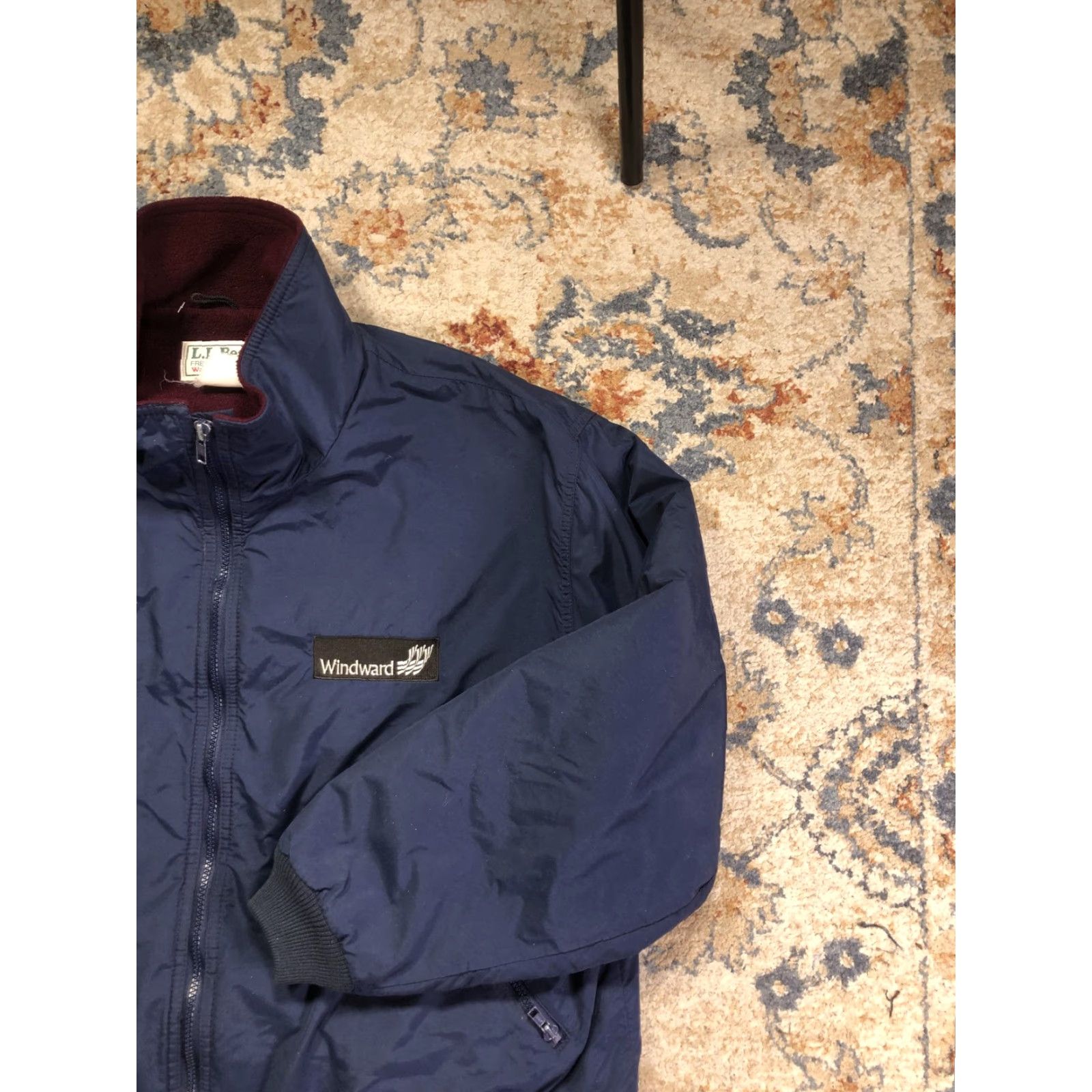 Vintage Vintage L.L.Bean Jacket Mens Large Blue Nylon Warm-up Bomber Windward Fleece 90s Size US L / EU 52-54 / 3 - 4 Thumbnail