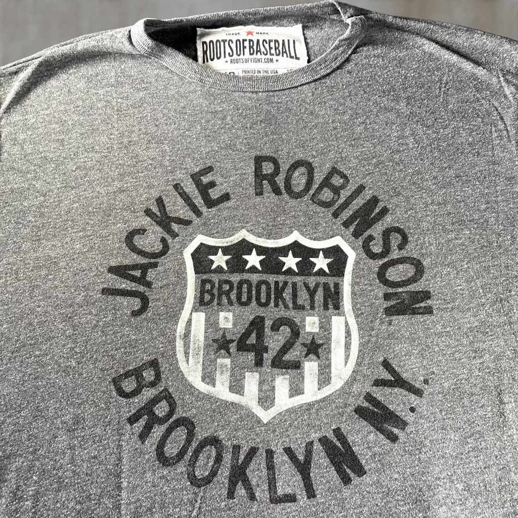 Roots Roots of Fight Jackie Robinson Shirt Mens Large Brooklyn 42 Baseball RM13015 Size US L / EU 52-54 / 3 - 1 Thumbnail