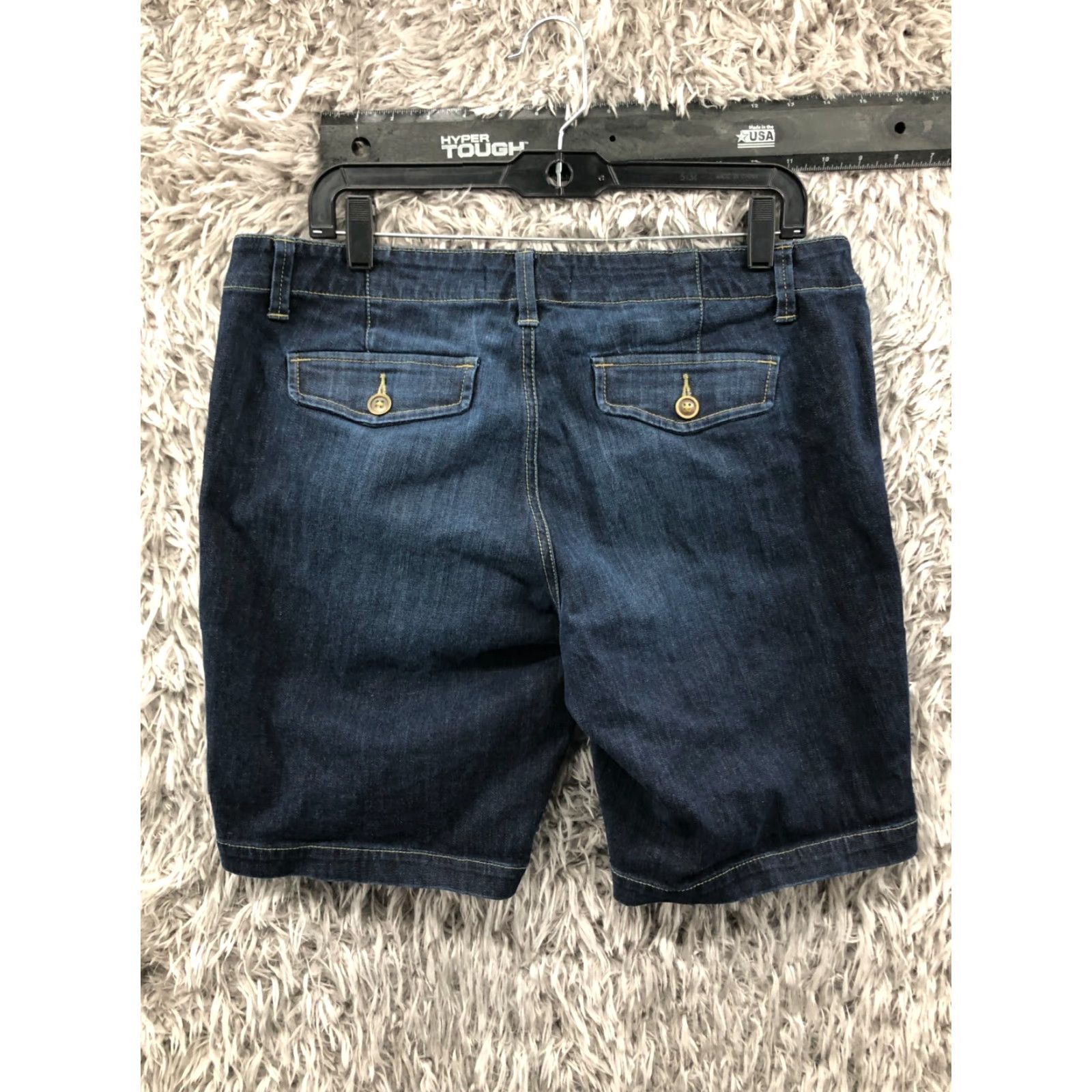 Vintage Canyon River Blues Bermuda Shorts Women Size 10 Mid Rise Dark Wash Blue Denim Size 32" / US 10 / IT 46 - 4 Thumbnail