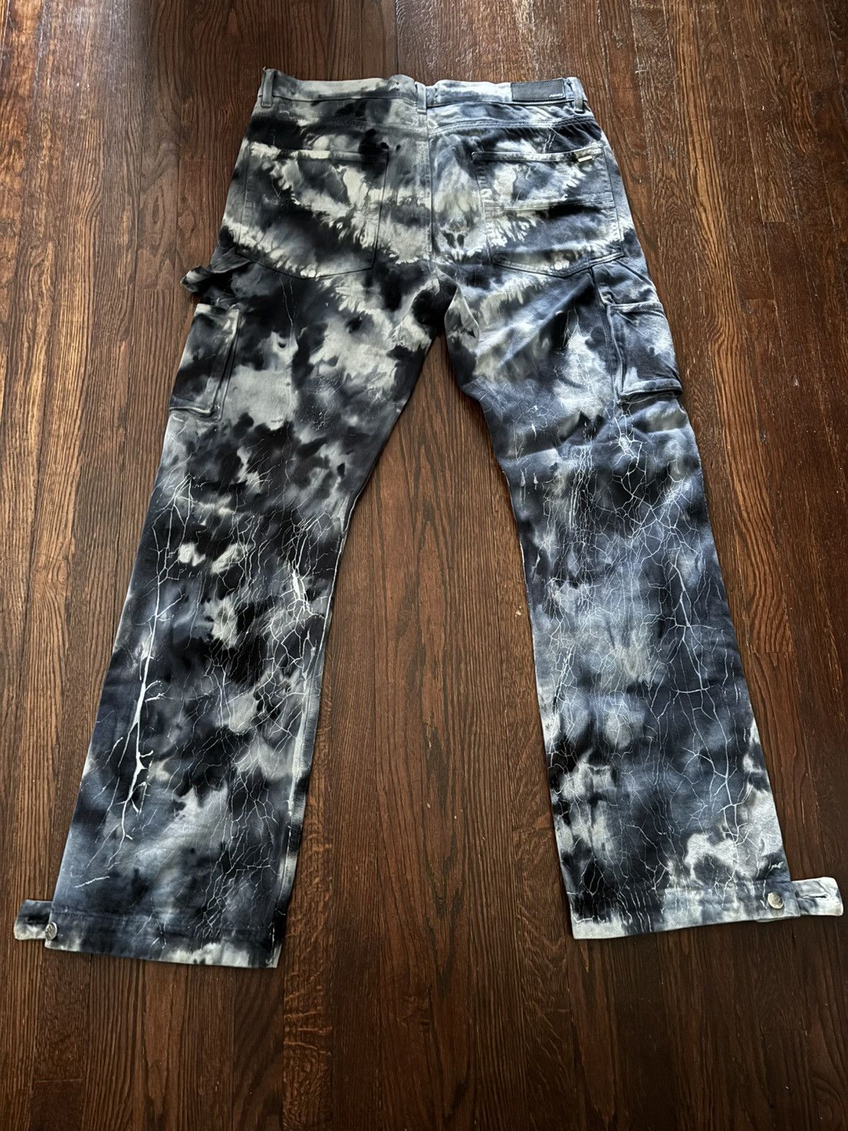 Amiri Amiri Cracked Tie Dye Carpenter Jeans Size US 34 / EU 50 - 2 Thumbnail