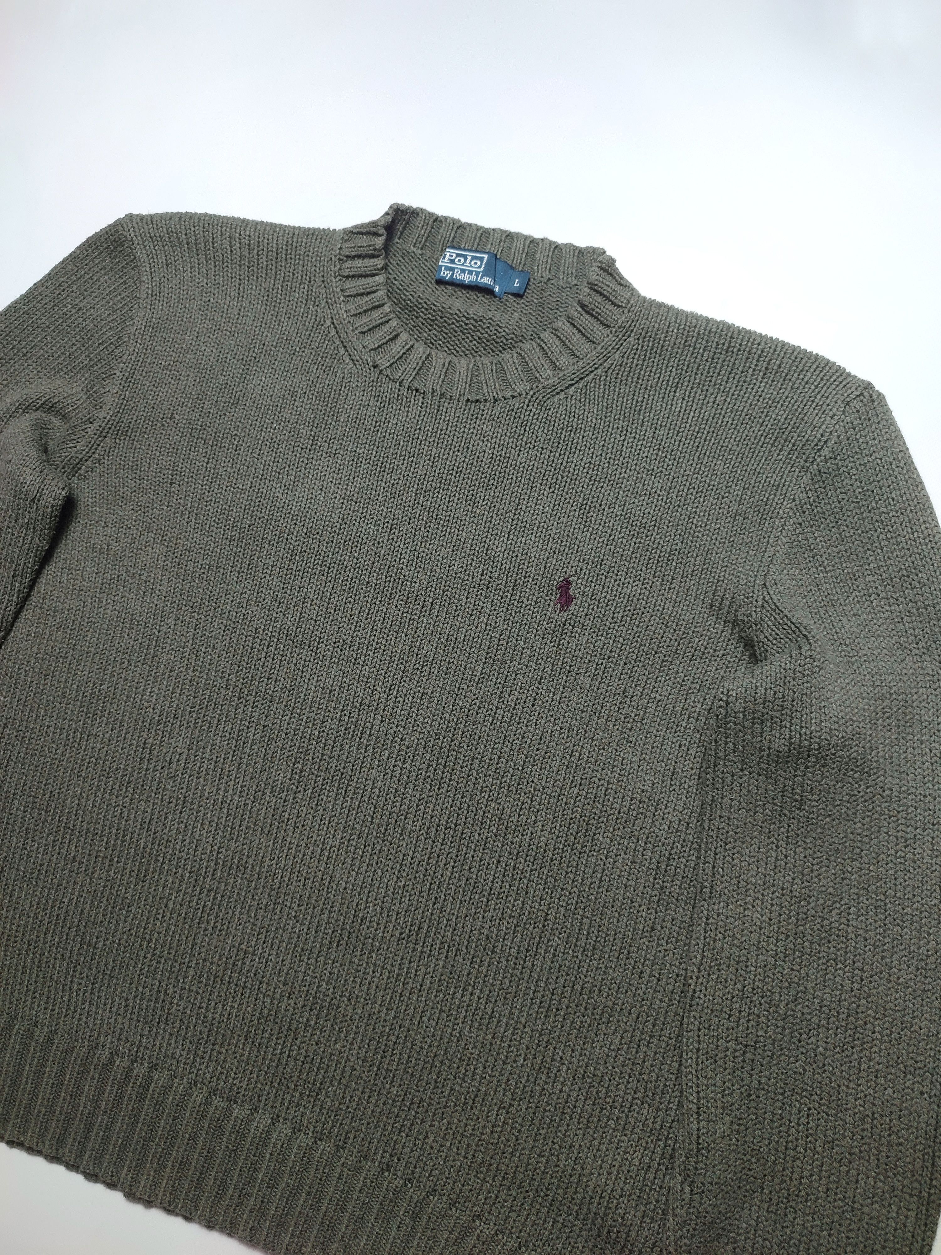 Polo Ralph Lauren Polo Ralph Knit Army Green Sweater Size US L / EU 52-54 / 3 - 7 Thumbnail