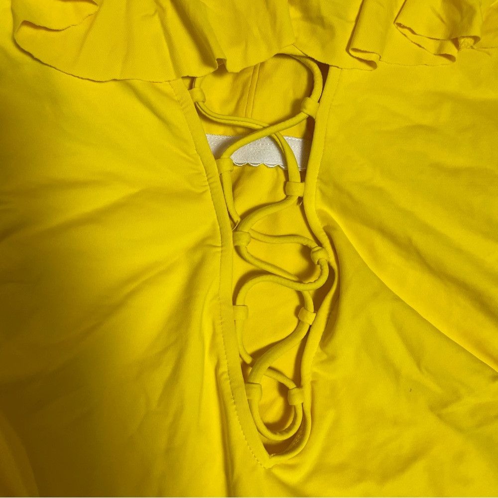 Other NWT New La Blanca Off the Shoulder One-Piece Yellow Swimsui Size S / US 4 / IT 40 - 9 Thumbnail