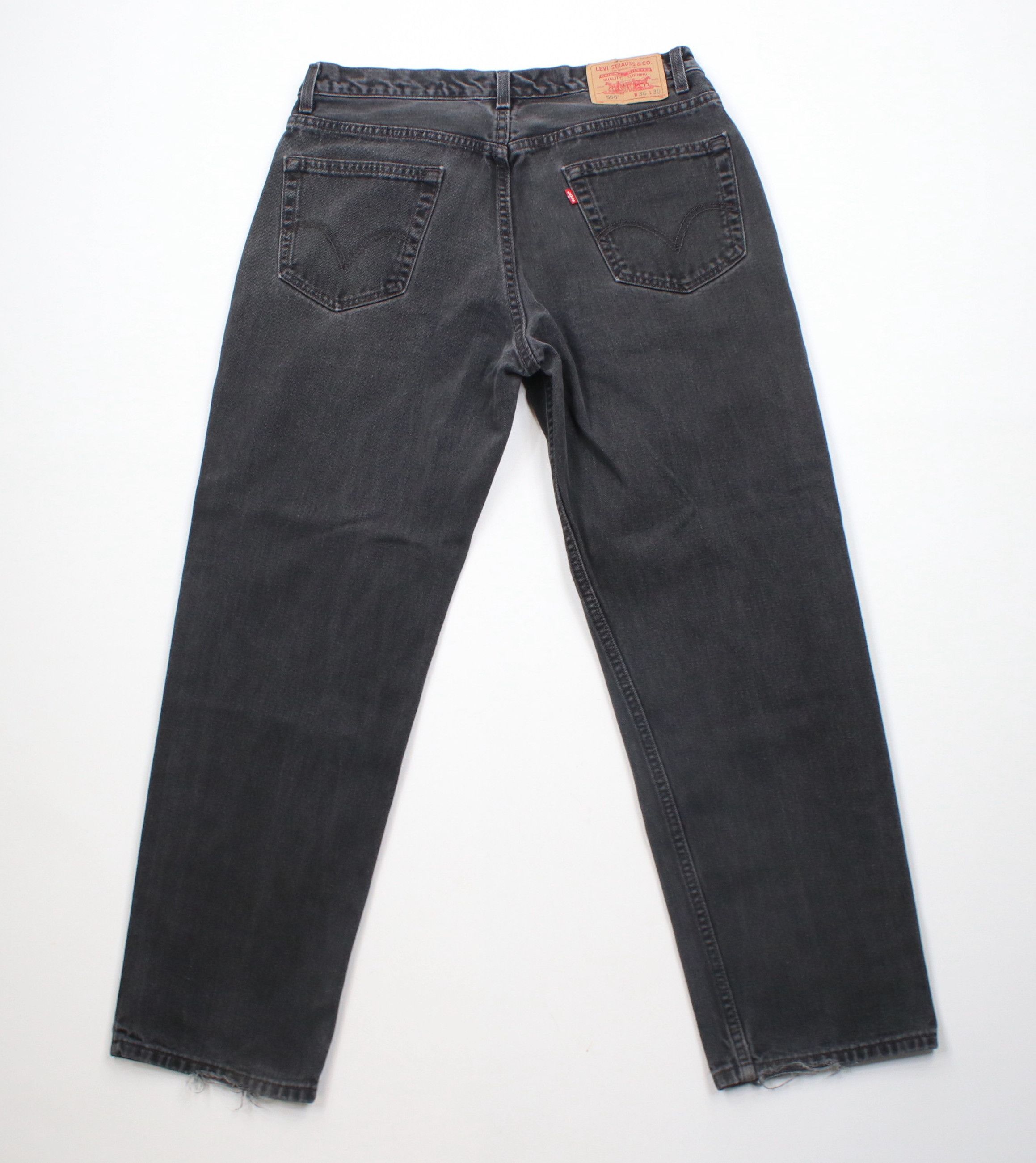 Levi's Vintage Y2K 2003 Levis 550 Relaxed Fit Denim Jeans Black USA Size US 34 / EU 50 - 10 Thumbnail
