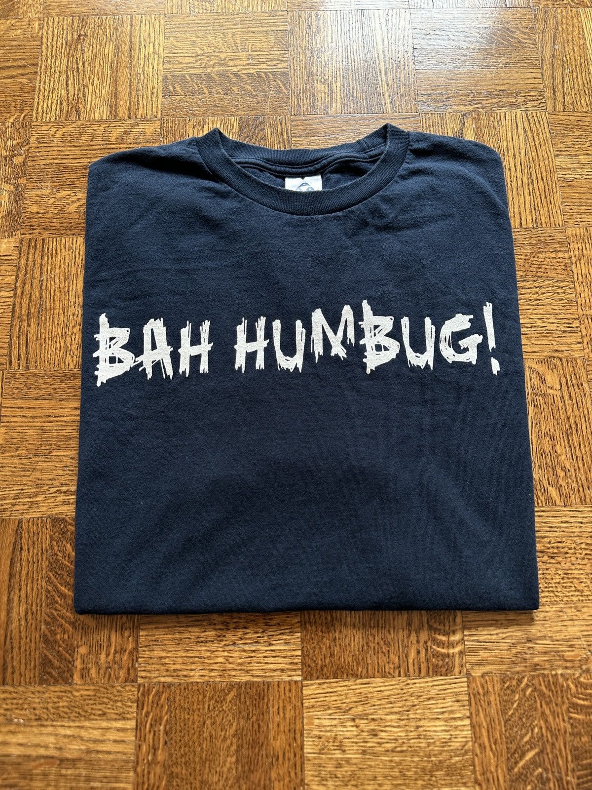 Japanese Brand Vintage Y2K Bah Humbug Graphic Statement Tee Size US XL / EU 56 / 4 - 1 Thumbnail