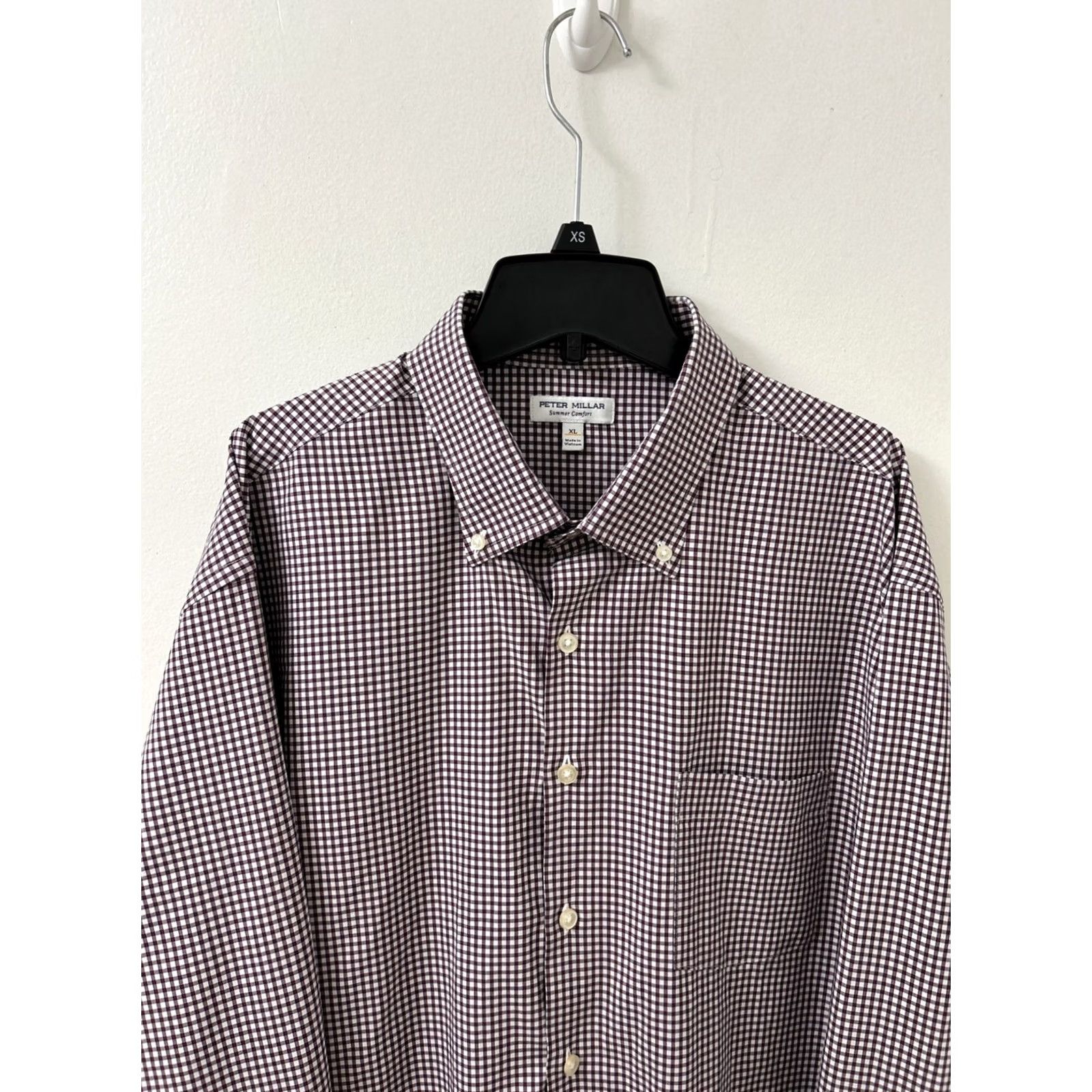Peter Millar Peter Millar Summer Comfort Shirt Mens XL Red White Plaid Button-Down Long Sleeve Shirt Size US XL / EU 56 / 4 - 2 Thumbnail