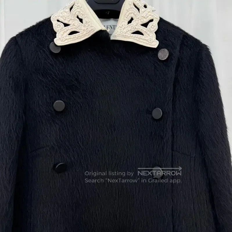 Valentino Valentino Black Alpaca Wool Long Coat . Size XL / US 12-14 / IT 48-50 - 3 Thumbnail