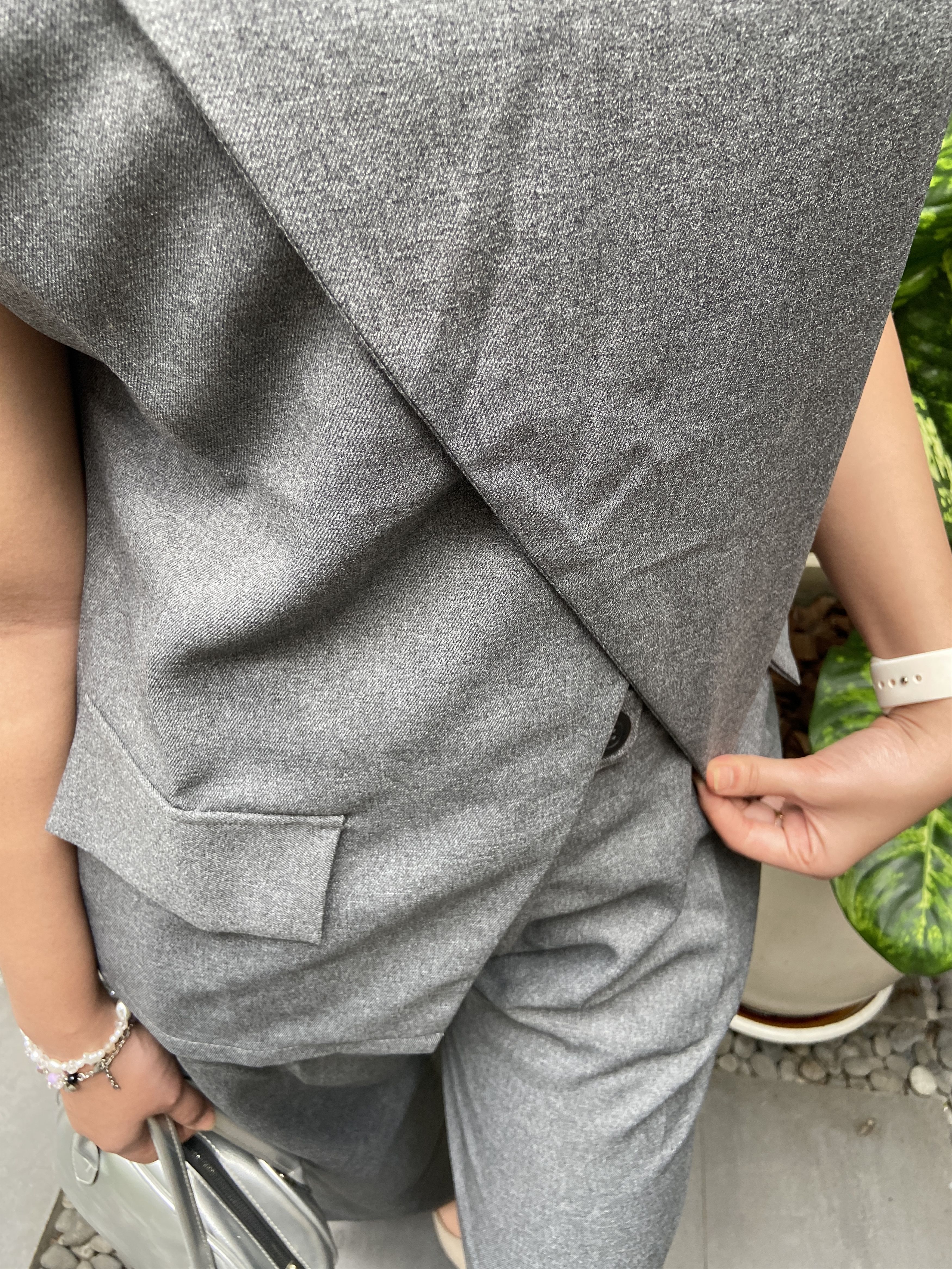 Mango TASTELLA Xafira Vest Natural Grey Size ONE SIZE - 8 Thumbnail