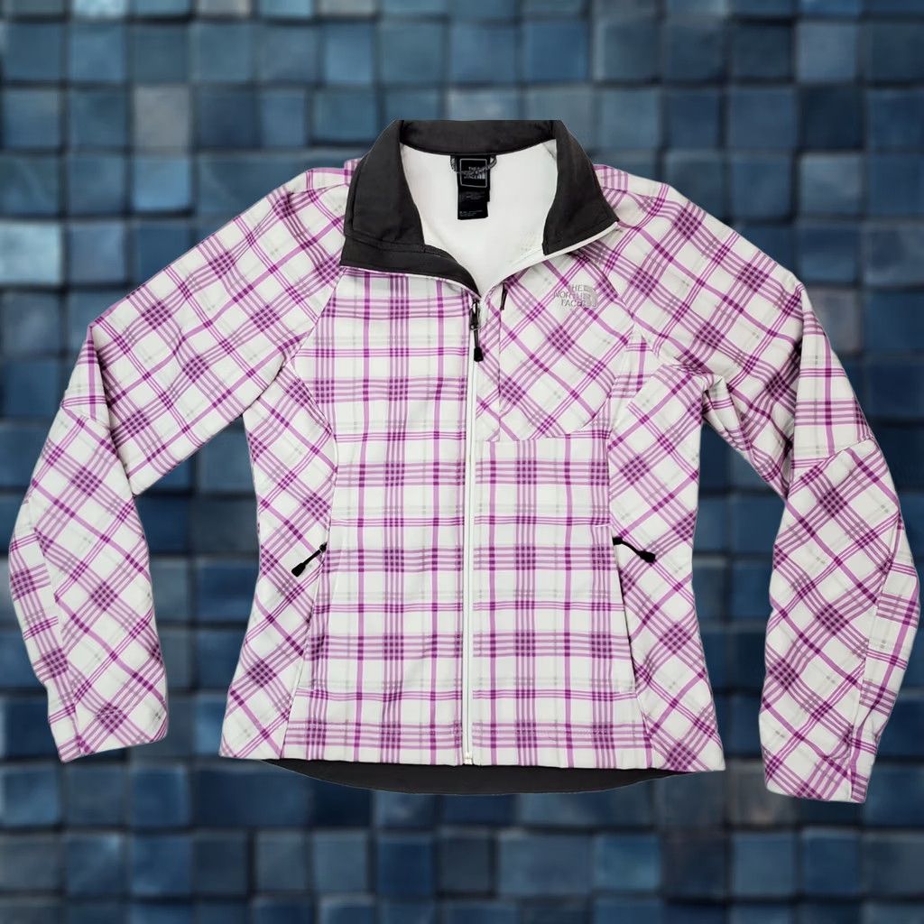 The North Face The North Face Apex Bionic Jacket Women PS Petite Small Purple Plaid Fleece Size S / US 4 / IT 40 - 1 Thumbnail