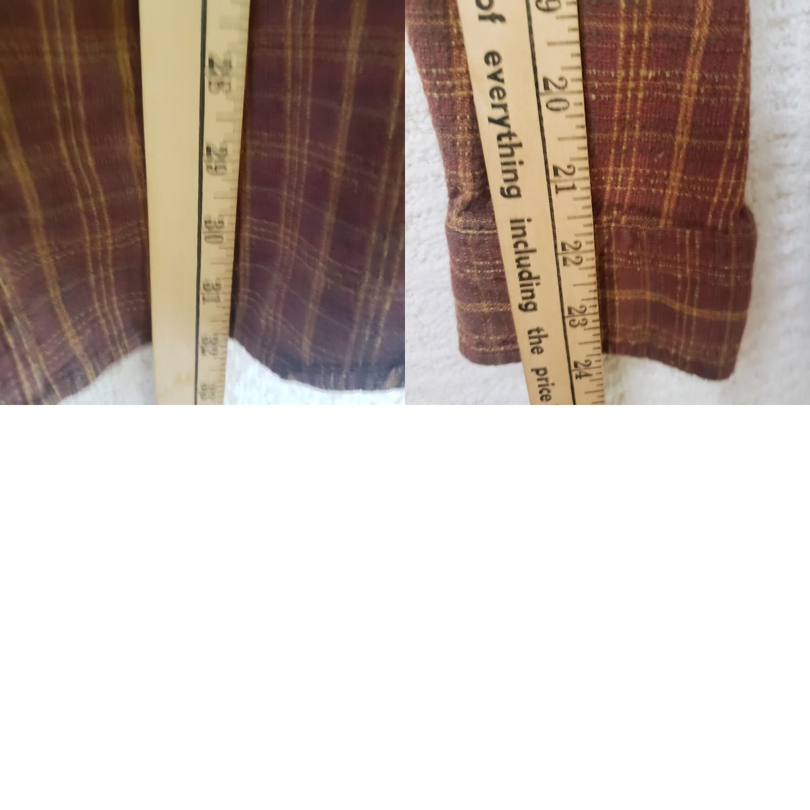 Vintage Woolrich Shirt Plaid Button-Down Long Sleeve 100% Cotton Linen-Look Brown Woolrich Mens L Regular Pocketed Size US L / EU 52-54 / 3 - 9 Thumbnail