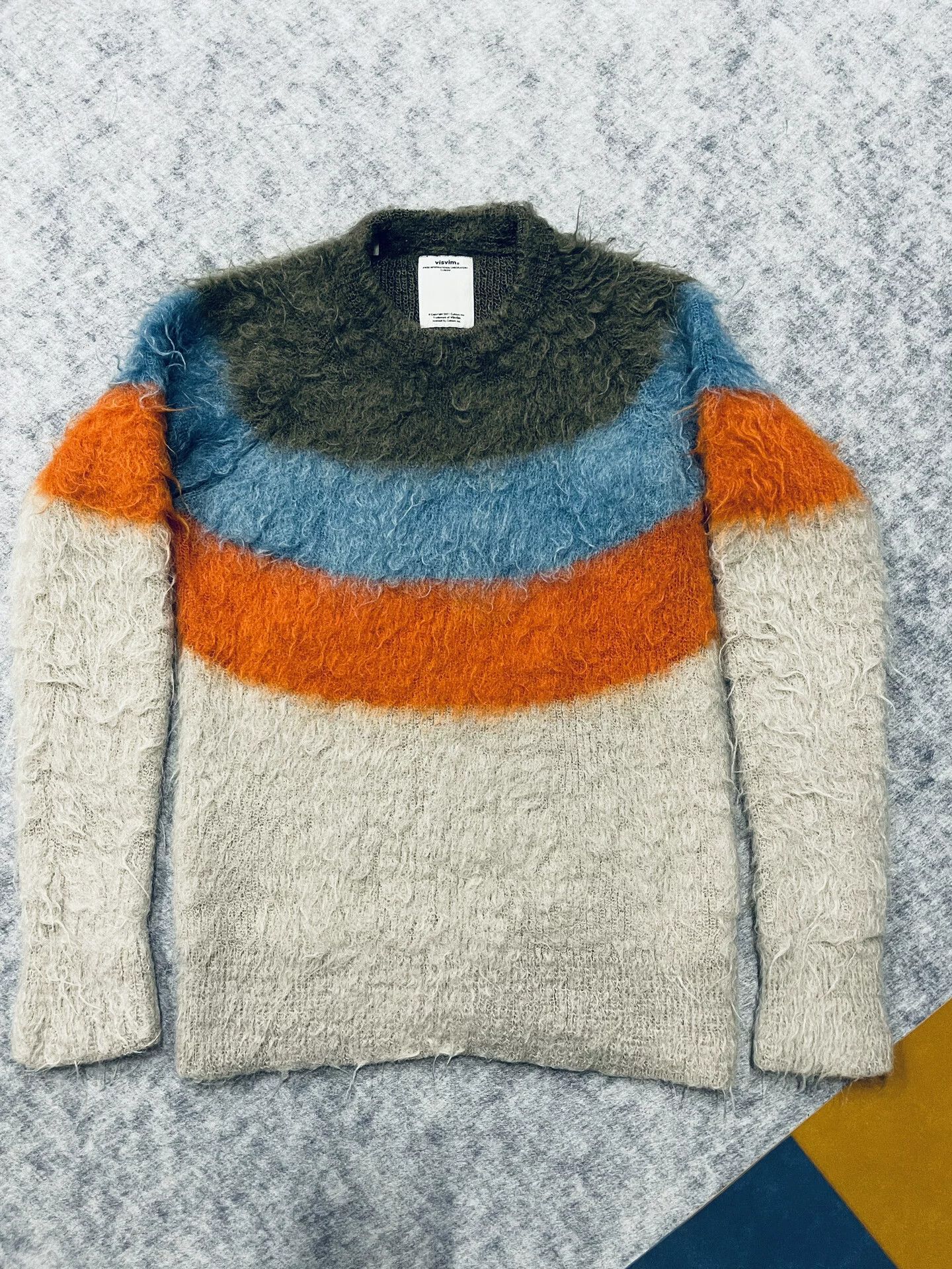 Visvim visvim striped wool sweater in olive color Size US S / EU 44-46 / 1 - 1 Thumbnail