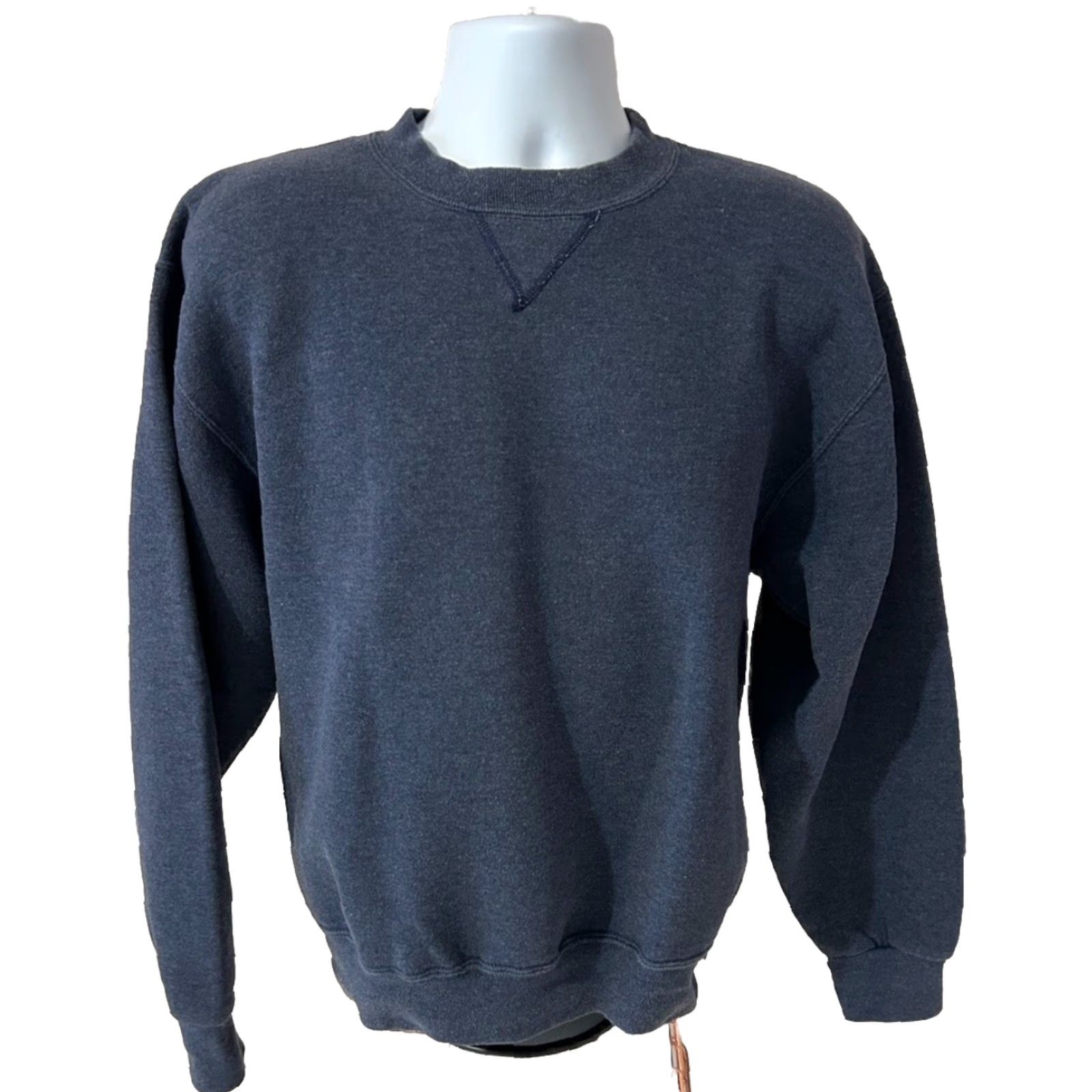 Russell Athletic VINTAGE Russell Athletic Sweatshirt Fleece Pullover Men M Dark Blue Y2K Logo Crew Neck Long Sleeve Size US M / EU 48-50 / 2 - 2 Thumbnail