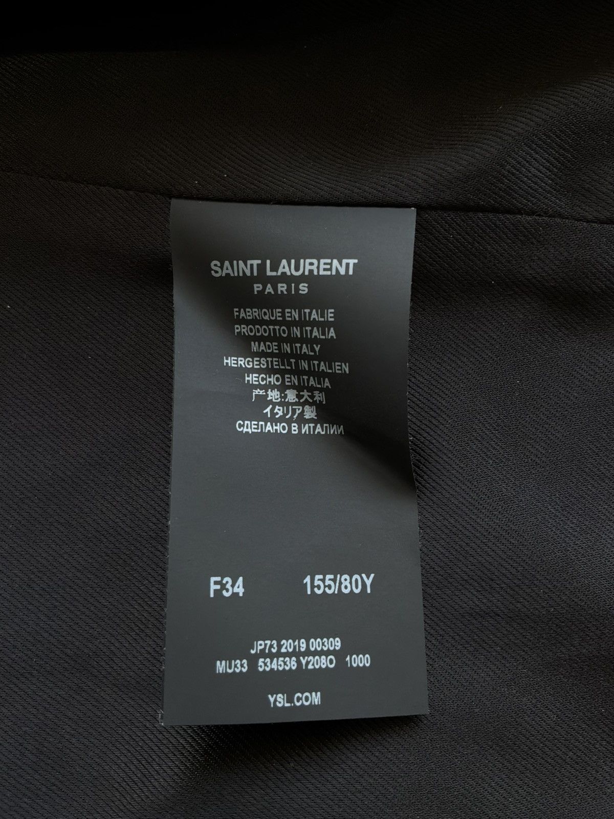 Saint Laurent Paris SLP - Crocodile Embossed Double Breasted Coat Size XXS / US 00 / IT 34 - 8 Thumbnail