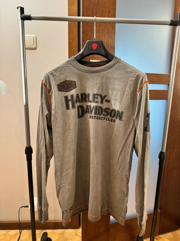 Harley Davidson × Vintage Harley Davidson Printed Washed Logo M Longsleeve Sweatshirt Size US M / EU 48-50 / 2 - 1 Thumbnail